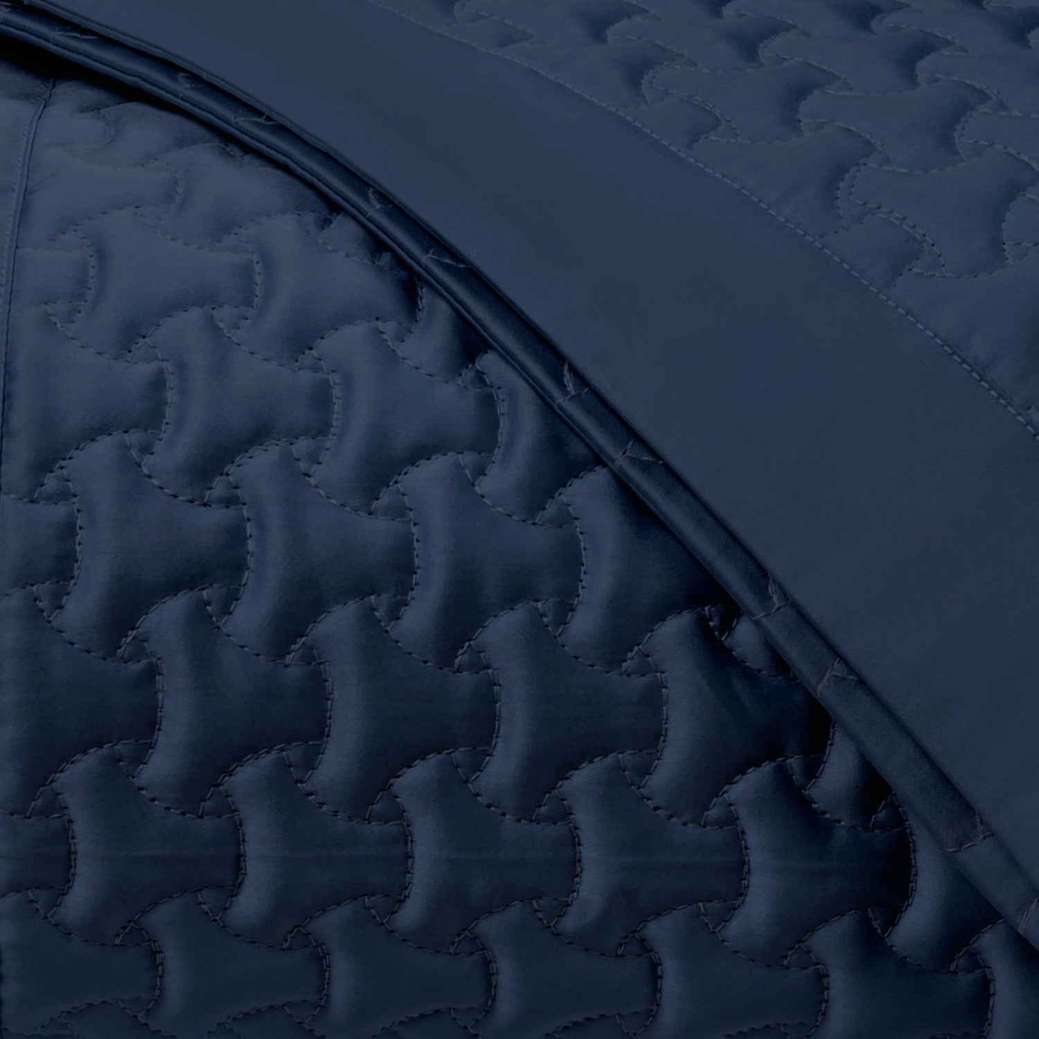 Home Treasures Trinity Quilted Bedding Navy Blue Fine Linens