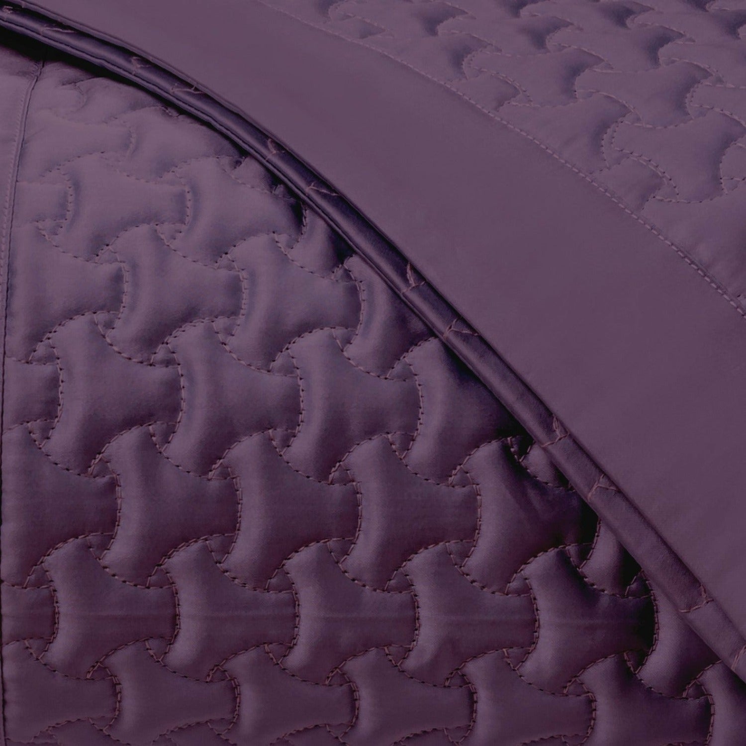 Home Treasures Trinity Quilted Bedding Purple Fine Linens