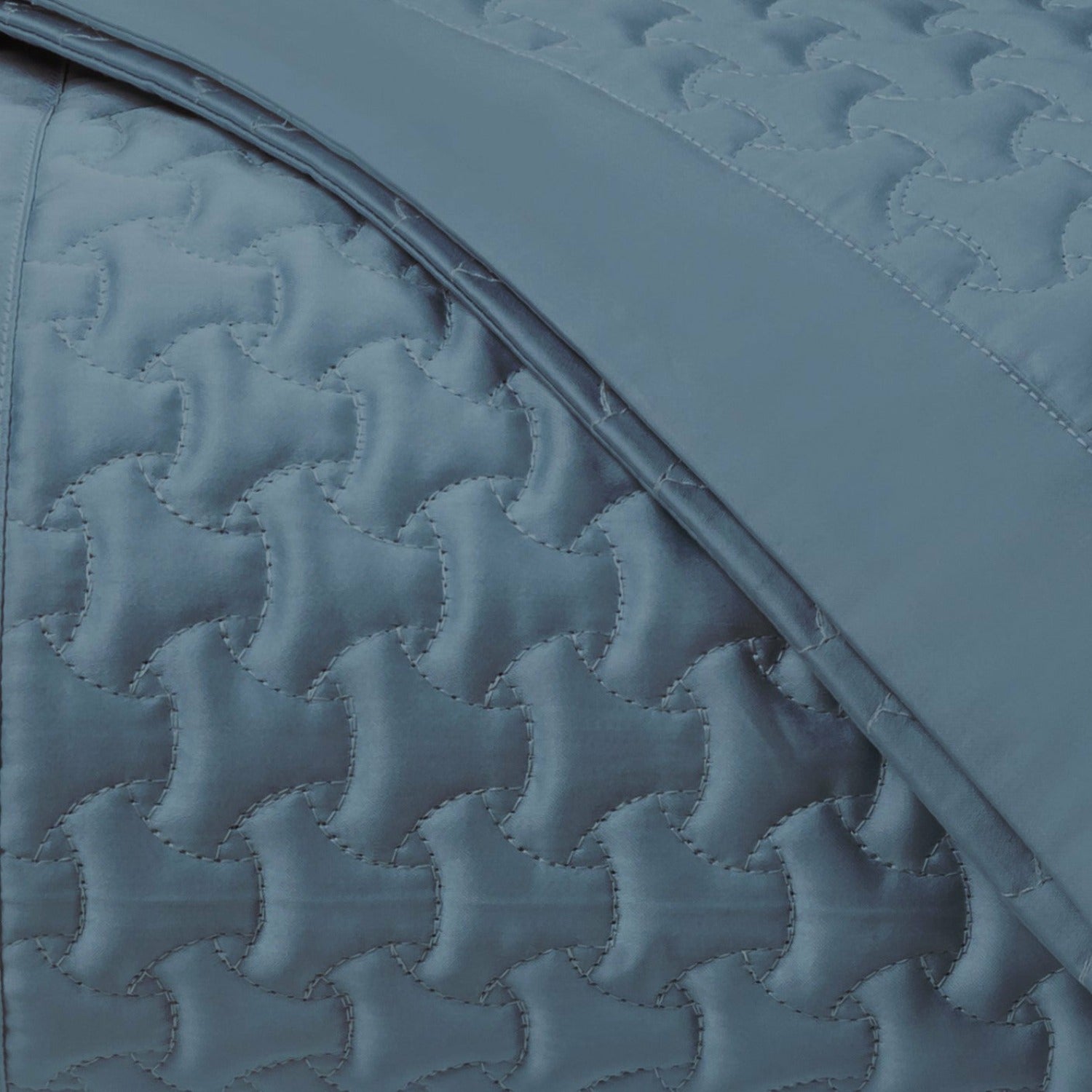 Home Treasures Trinity Quilted Bedding Slate Blue Fine Linens