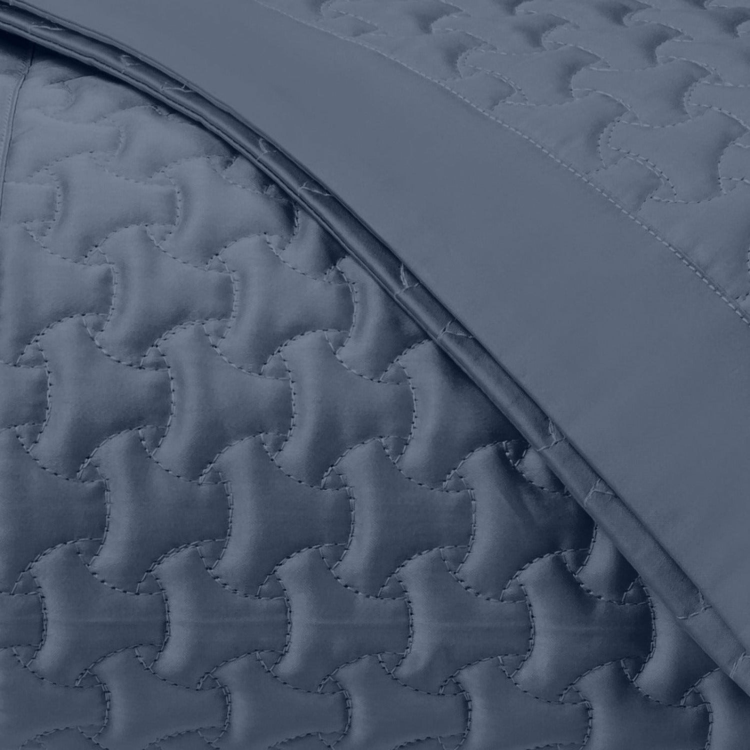 Home Treasures Trinity Quilted Bedding Stone Blue Fine Linens