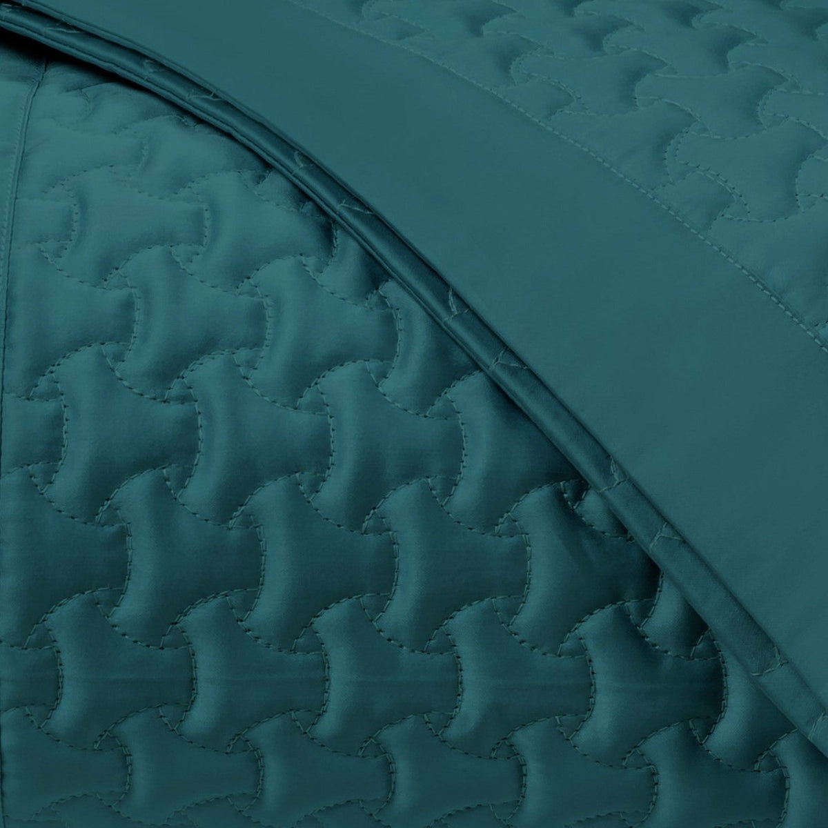 Home Treasures Trinity Quilted Bedding Swatch Teal Fine Linens