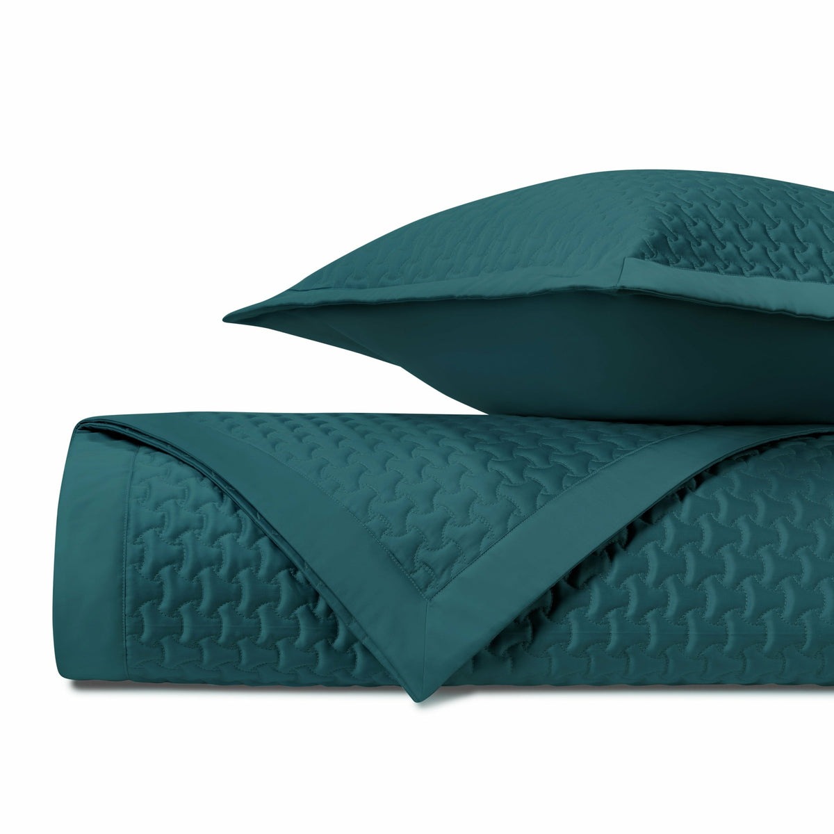 Home Treasures Trinity Quilted Bedding Teal Fine Linens