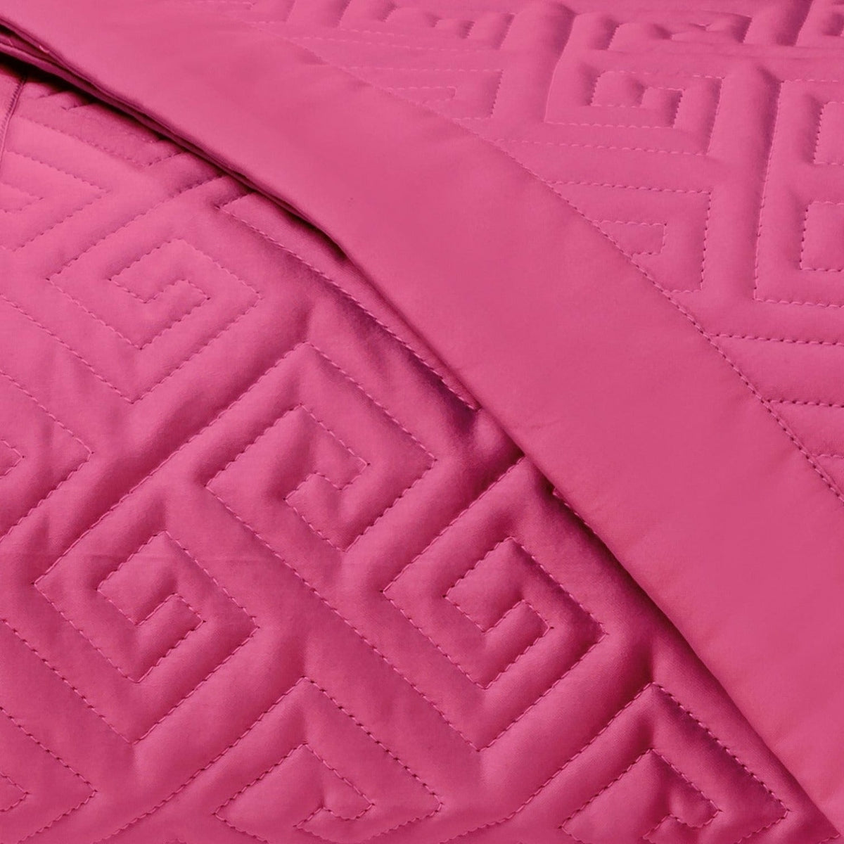 Home Treasures Troy Quilted Bedding Swatch Bright Pink Fine Linens