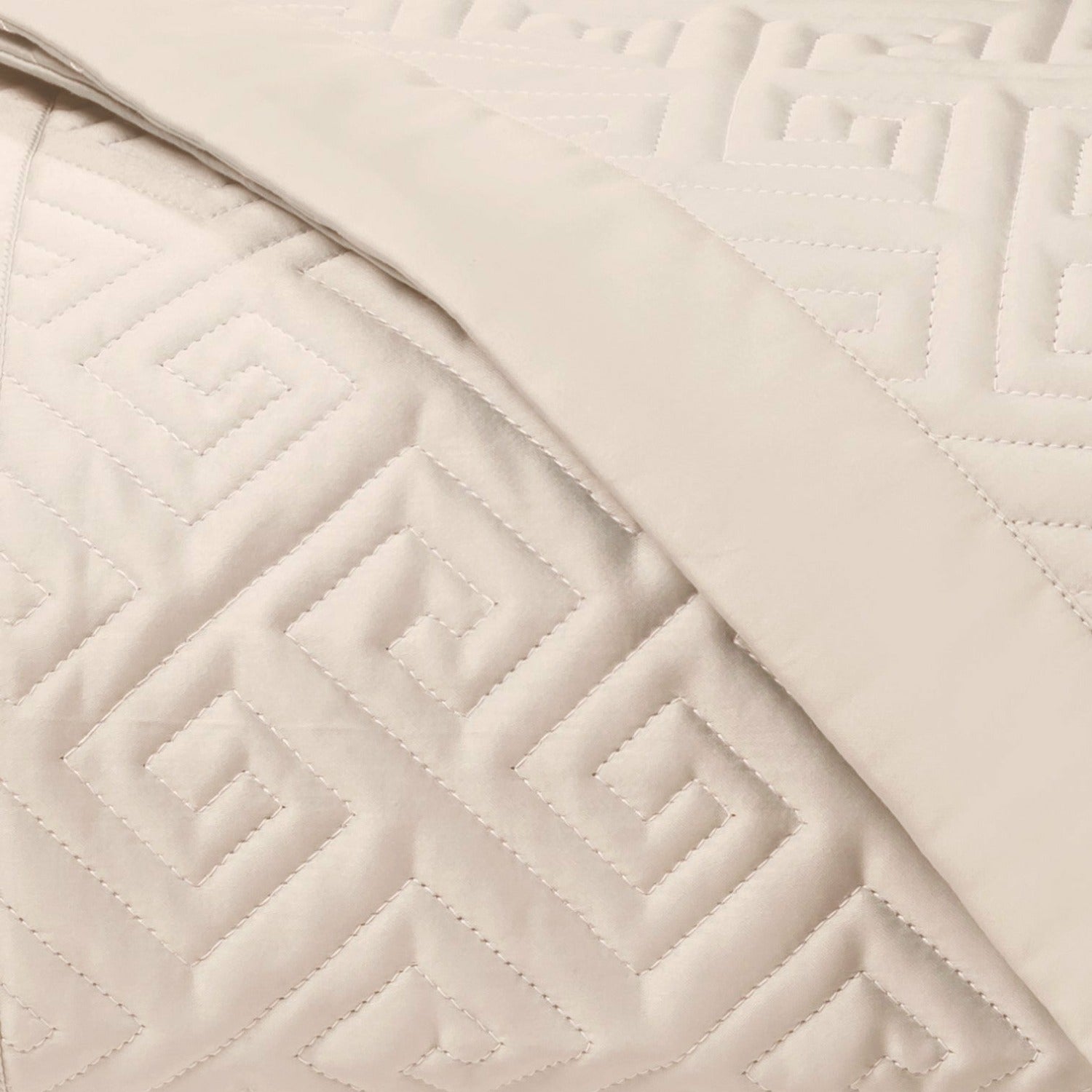 Home Treasures Troy Quilted Bedding Ecru Fine Linens
