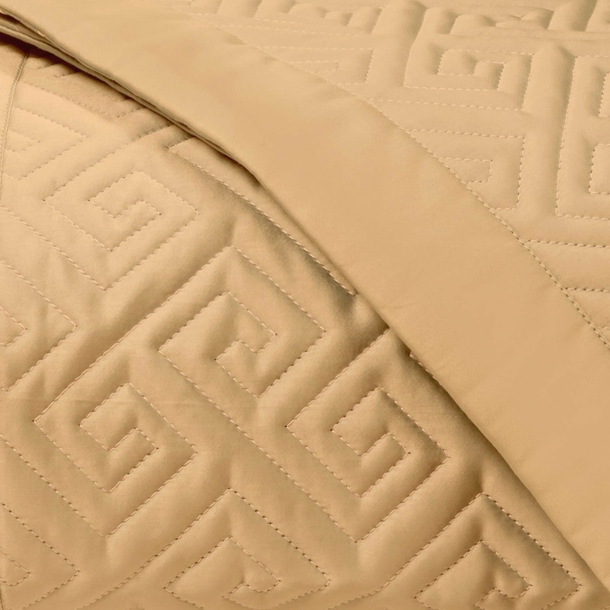 Home Treasures Troy Quilted Bedding Swatch Gold Fine Linens