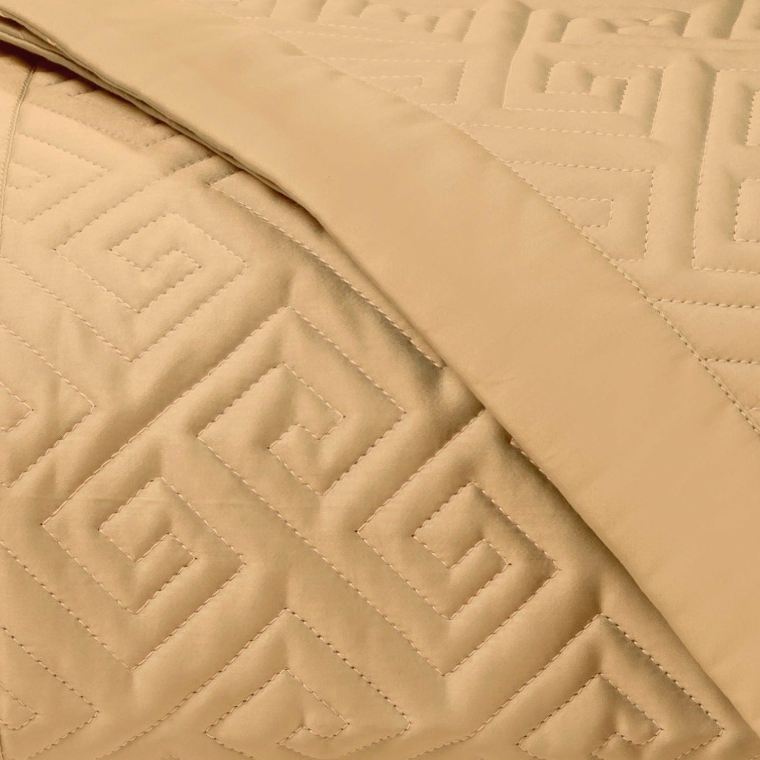 Home Treasures Troy Quilted Bedding Gold Fine Linens