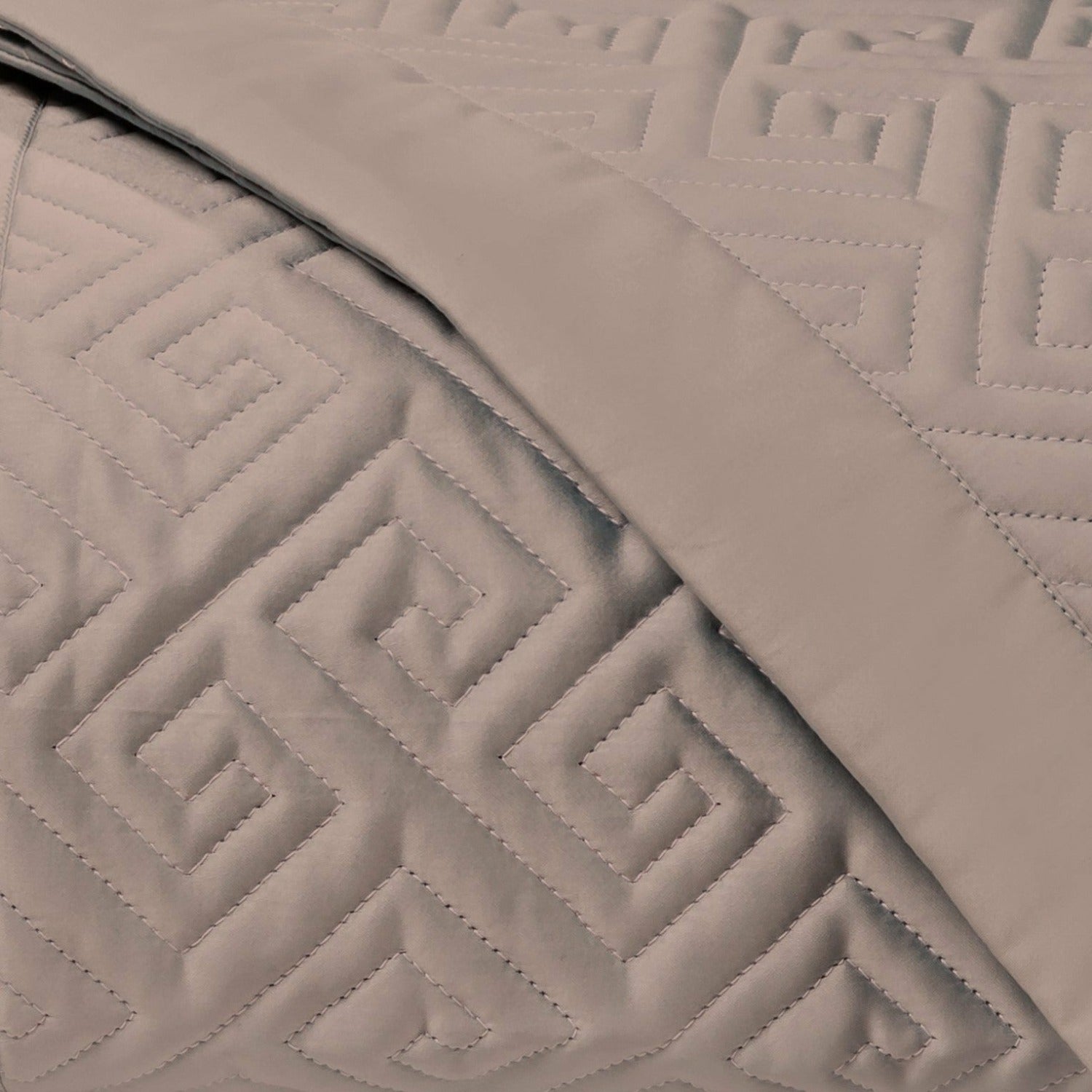 Home Treasures Troy Quilted Bedding Mist Gray Fine Linens