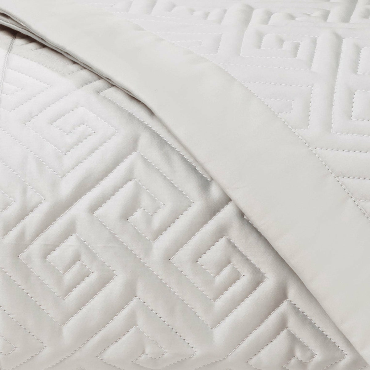 Home Treasures Troy Quilted Bedding Swatch Oyster Fine Linens