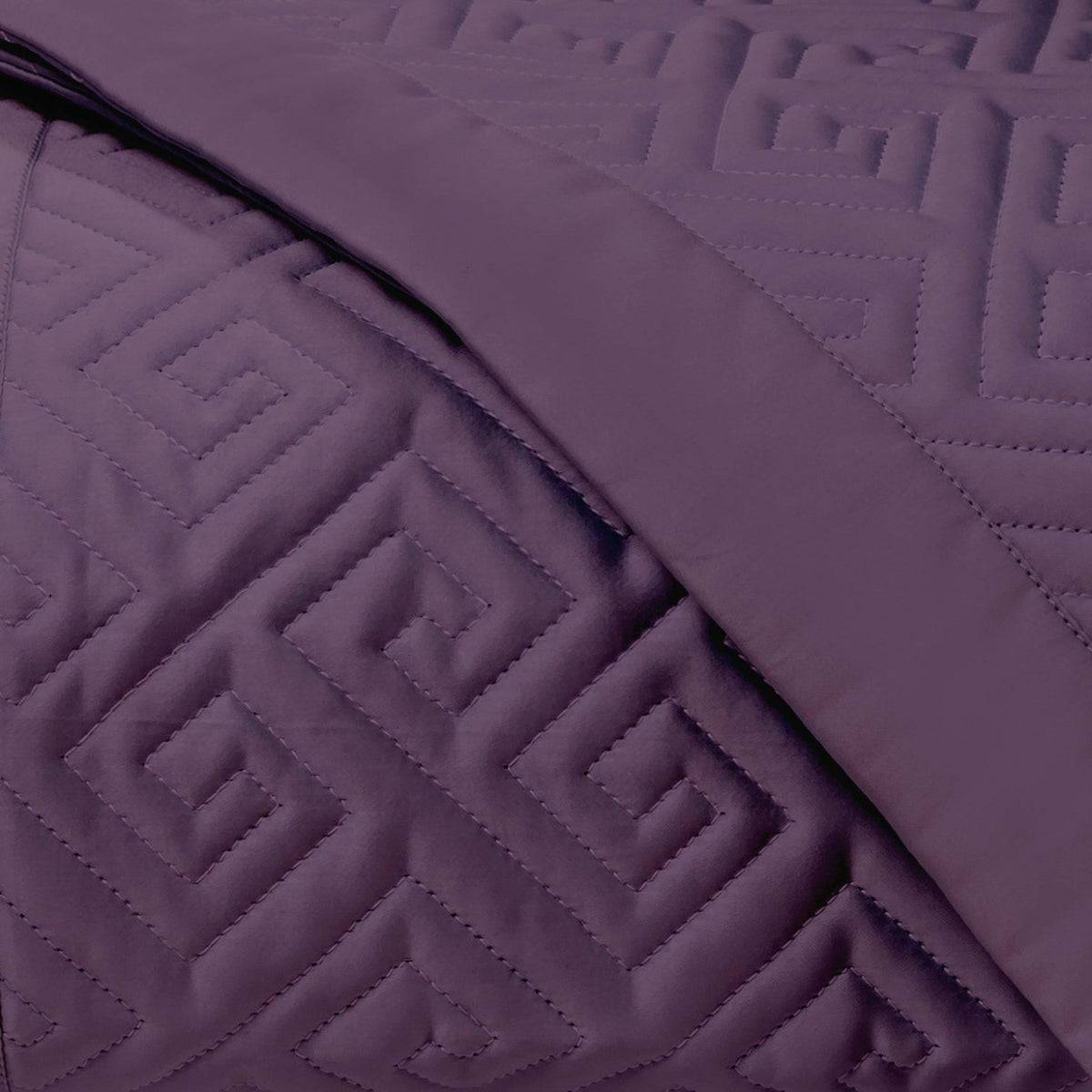 Home Treasures Troy Quilted Bedding Swatch Purple Fine Linens