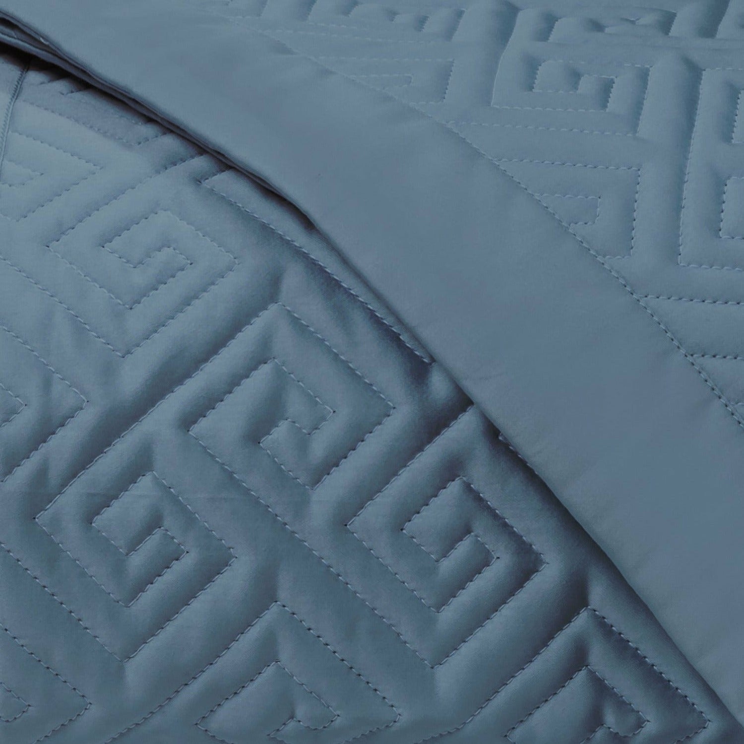 Home Treasures Troy Quilted Bedding Slate Blue Fine Linens