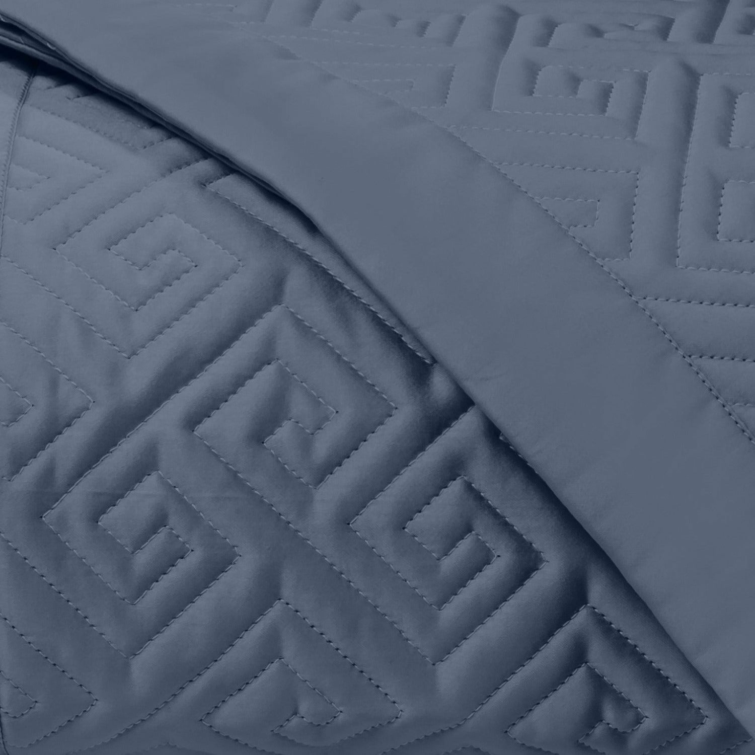 Home Treasures Troy Quilted Bedding Stone Blue Fine Linens