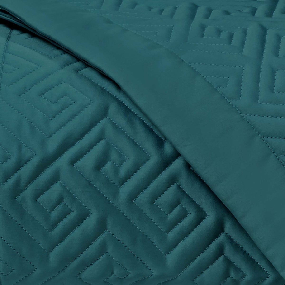 Home Treasures Troy Quilted Bedding Swatch Teal Fine Linens