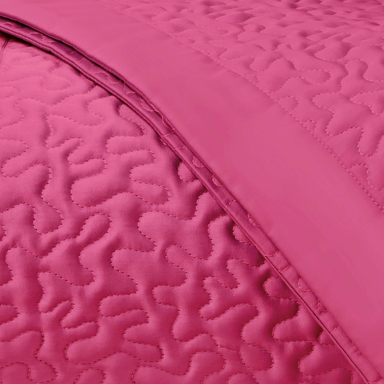 Home Treasures Vermicelli Quilted Bedding Bright Pink Fine Linens