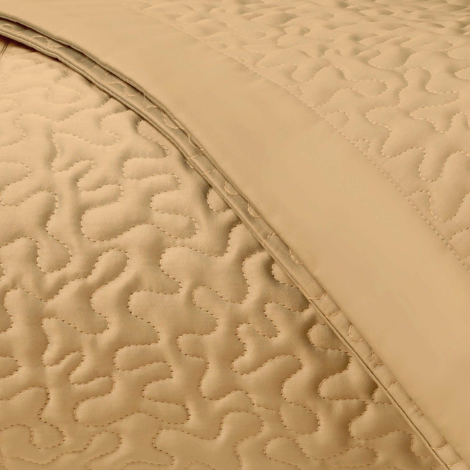 Home Treasures Vermicelli Quilted Bedding Gold Fine Linens