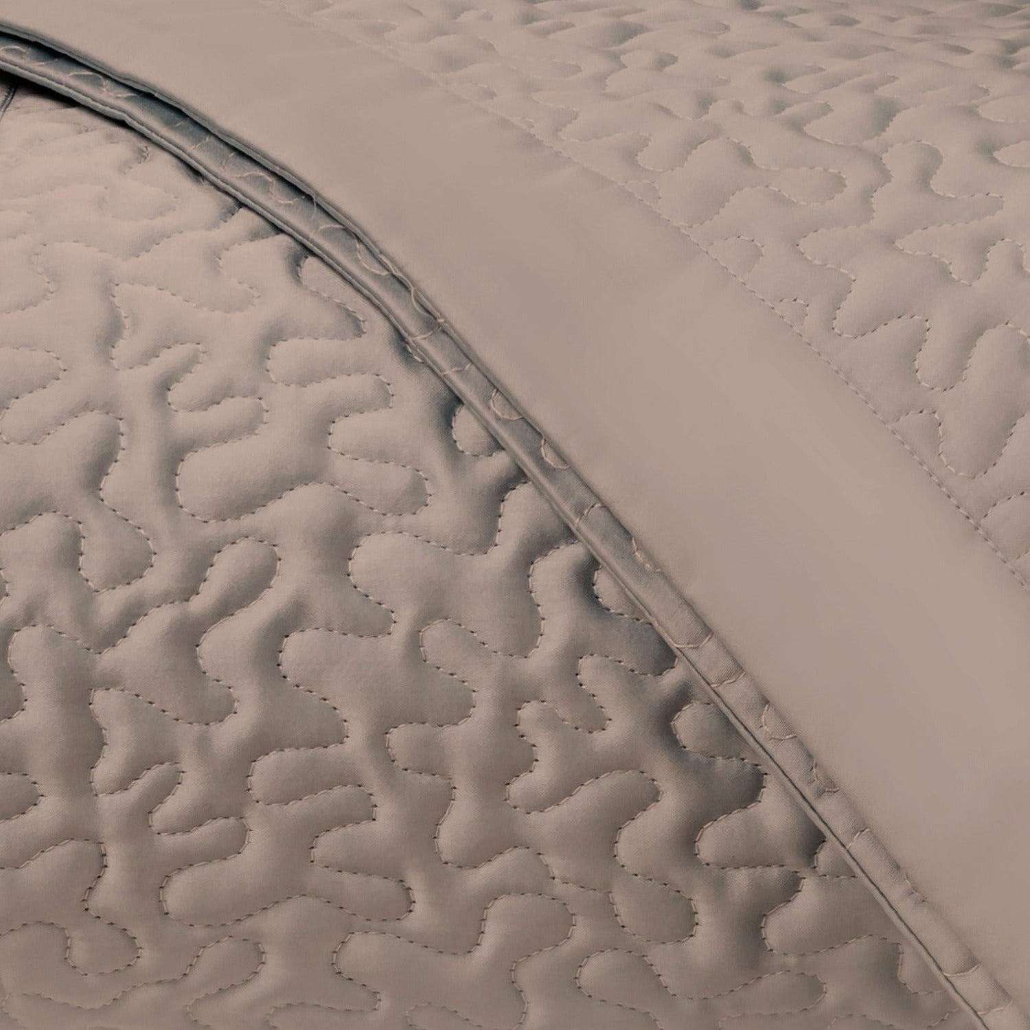 Home Treasures Vermicelli Quilted Bedding Mist Gray Fine Linens