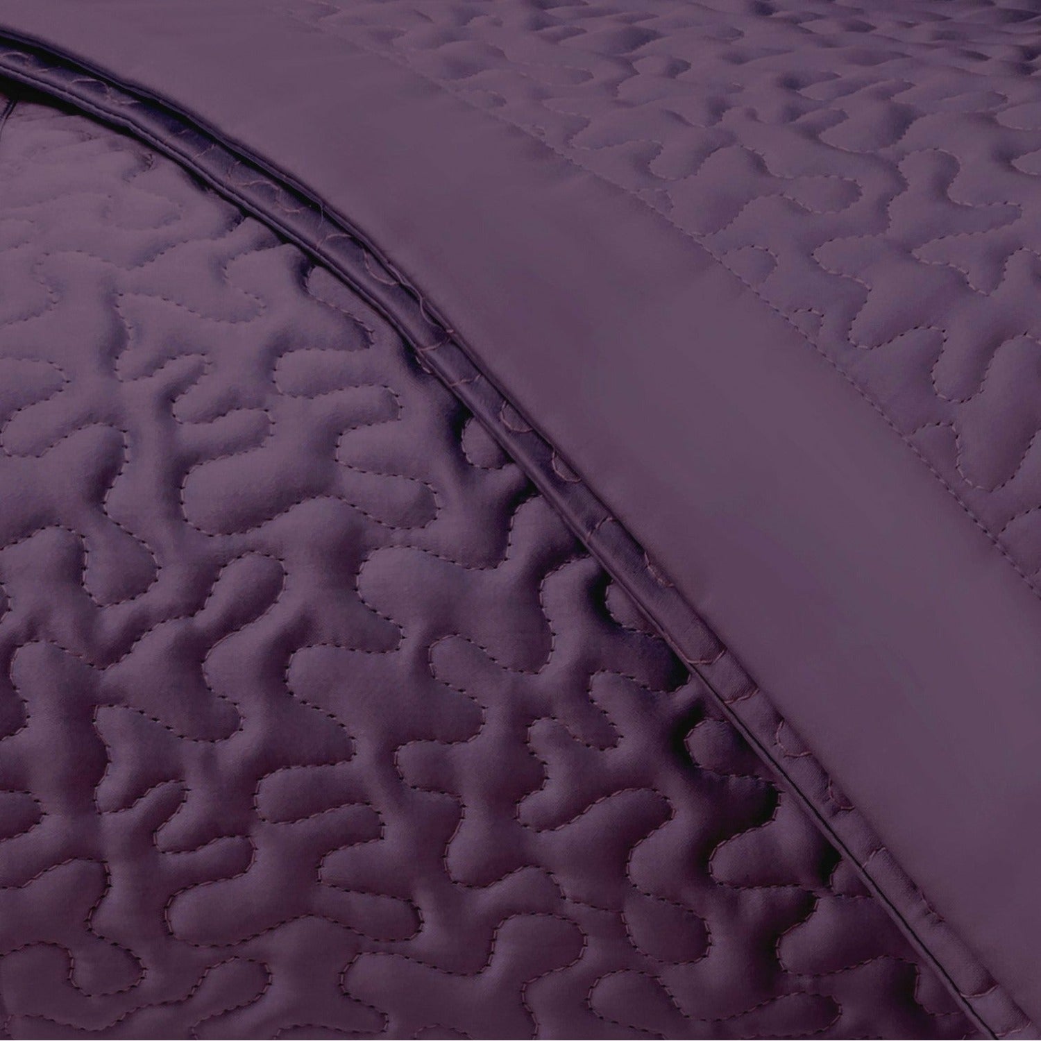 Home Treasures Vermicelli Quilted Bedding Purple Fine Linens
