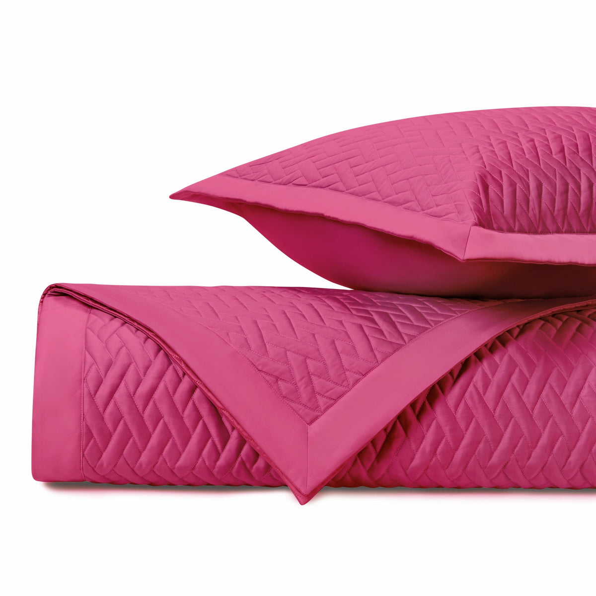 Home Treasures Viscaya Quilted Bedding Bright Pink Fine Linens