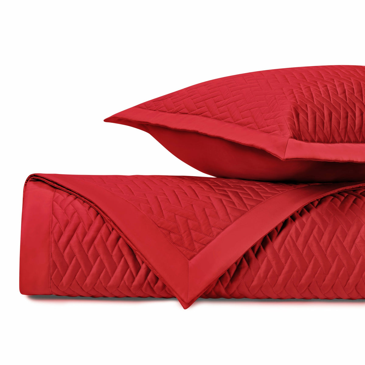 Home Treasures Viscaya Quilted Bedding Bright Red Fine Linens