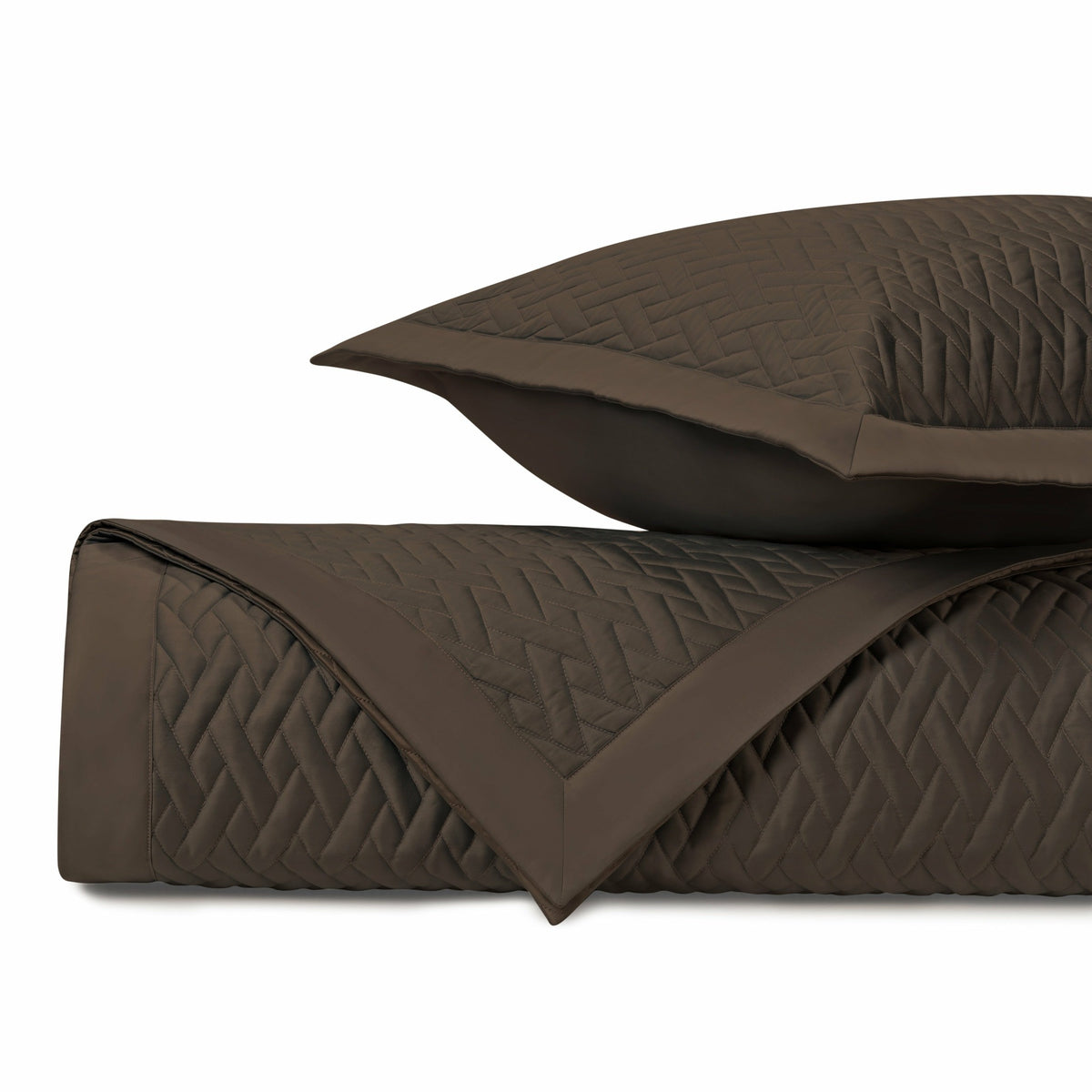 Home Treasures Viscaya Quilted Bedding Chocolate Fine Linens