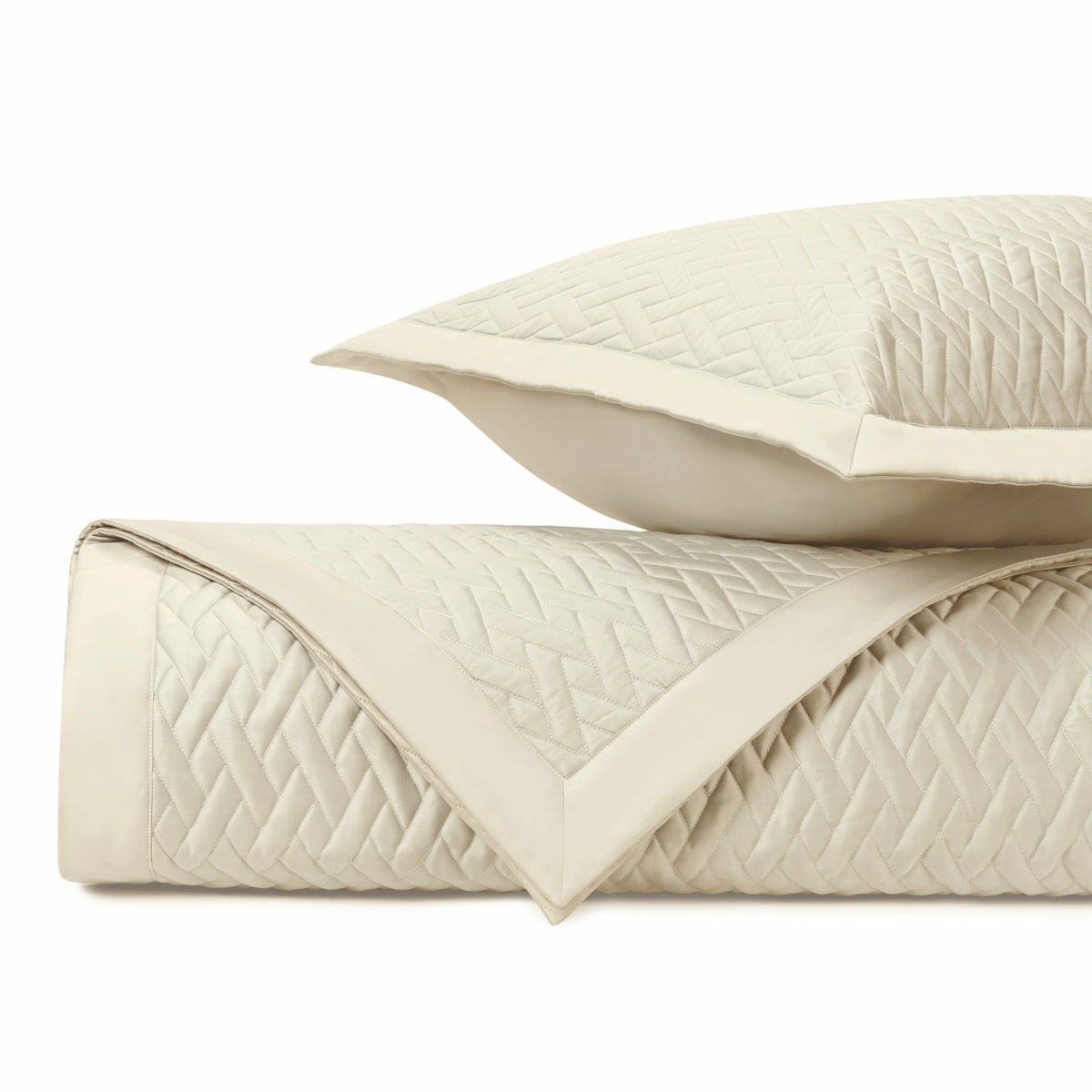 Home Treasures Viscaya Quilted Bedding Ivory Fine Linens