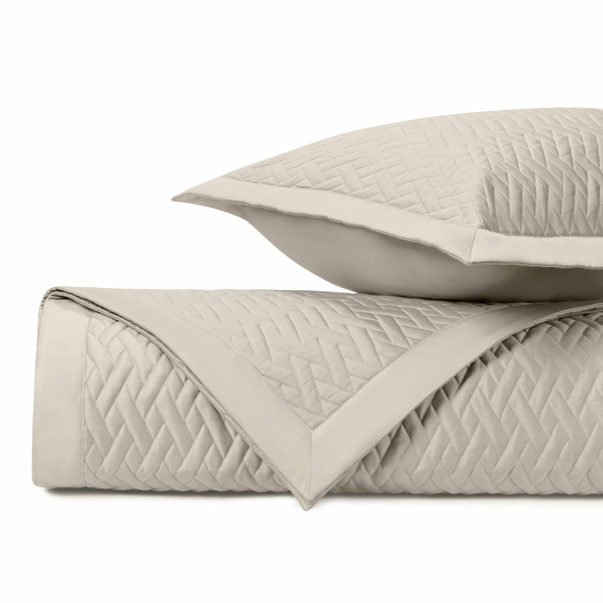 Home Treasures Viscaya Quilted Bedding Khaki Fine Linens