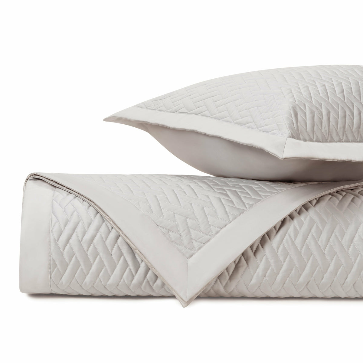 Home Treasures Viscaya Quilted Bedding Oyster Fine Linens