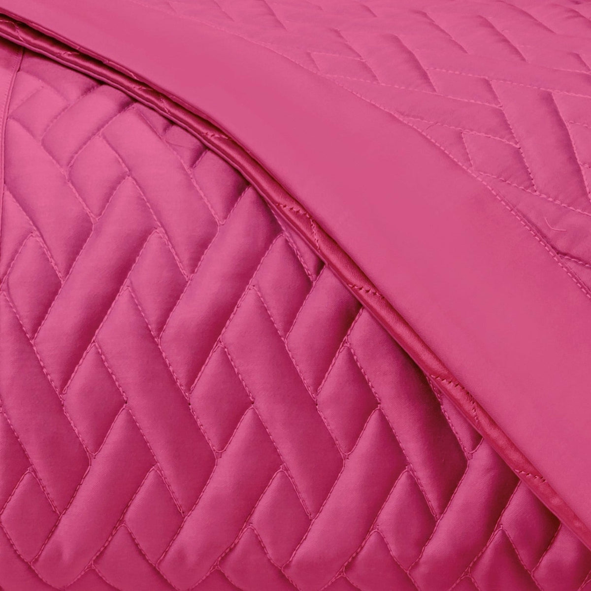 Home Treasures Viscaya Quilted Bedding Swatch Bright Pink Fine Linens