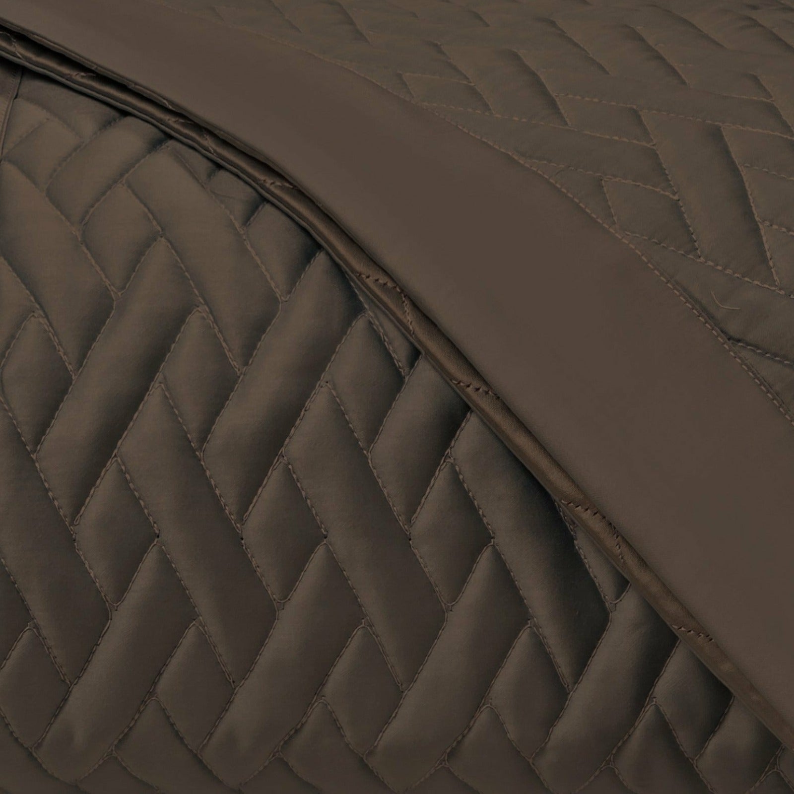 Home Treasures Viscaya Quilted Bedding Chocolate Fine Linens