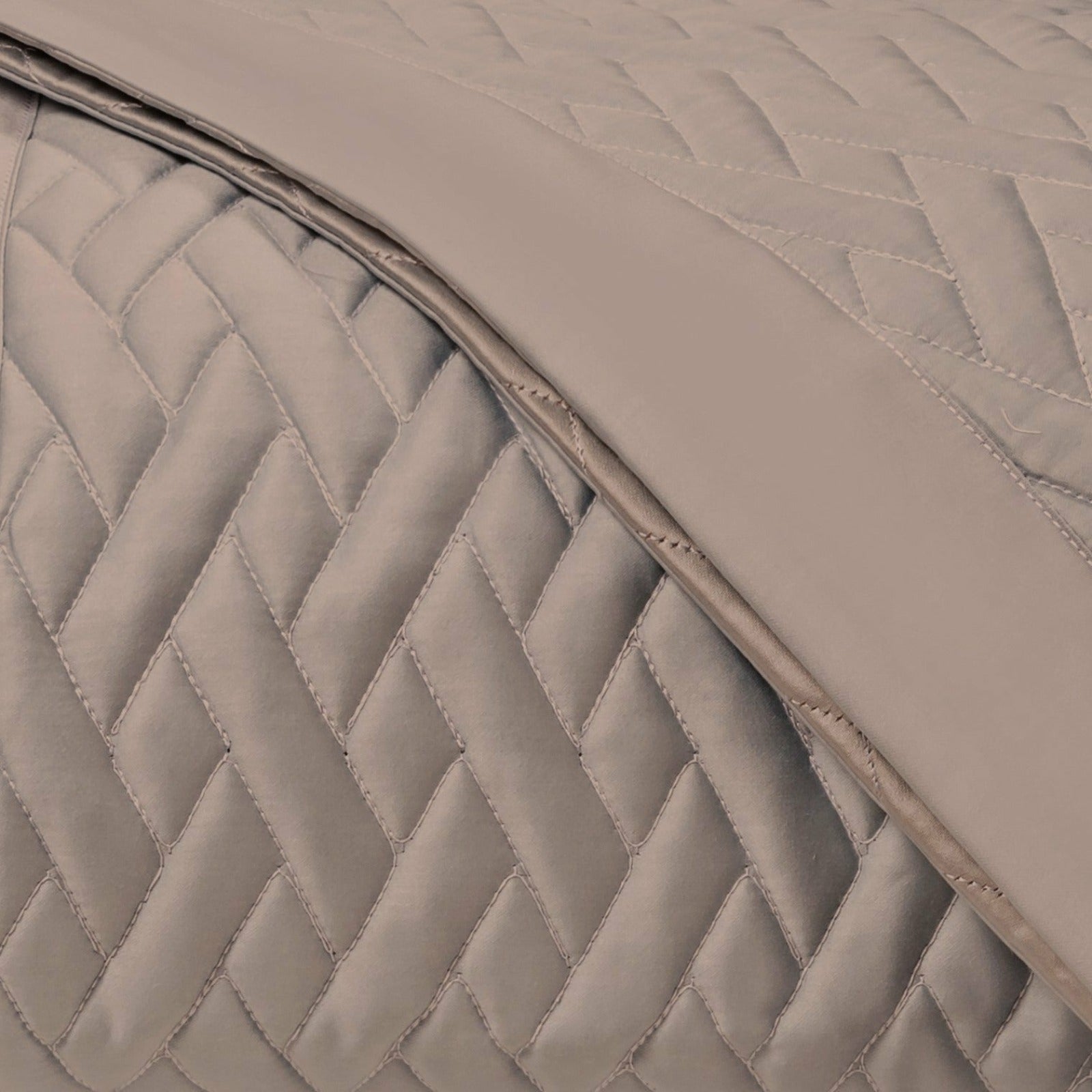 Home Treasures Viscaya Quilted Bedding Mist Gray Fine Linens