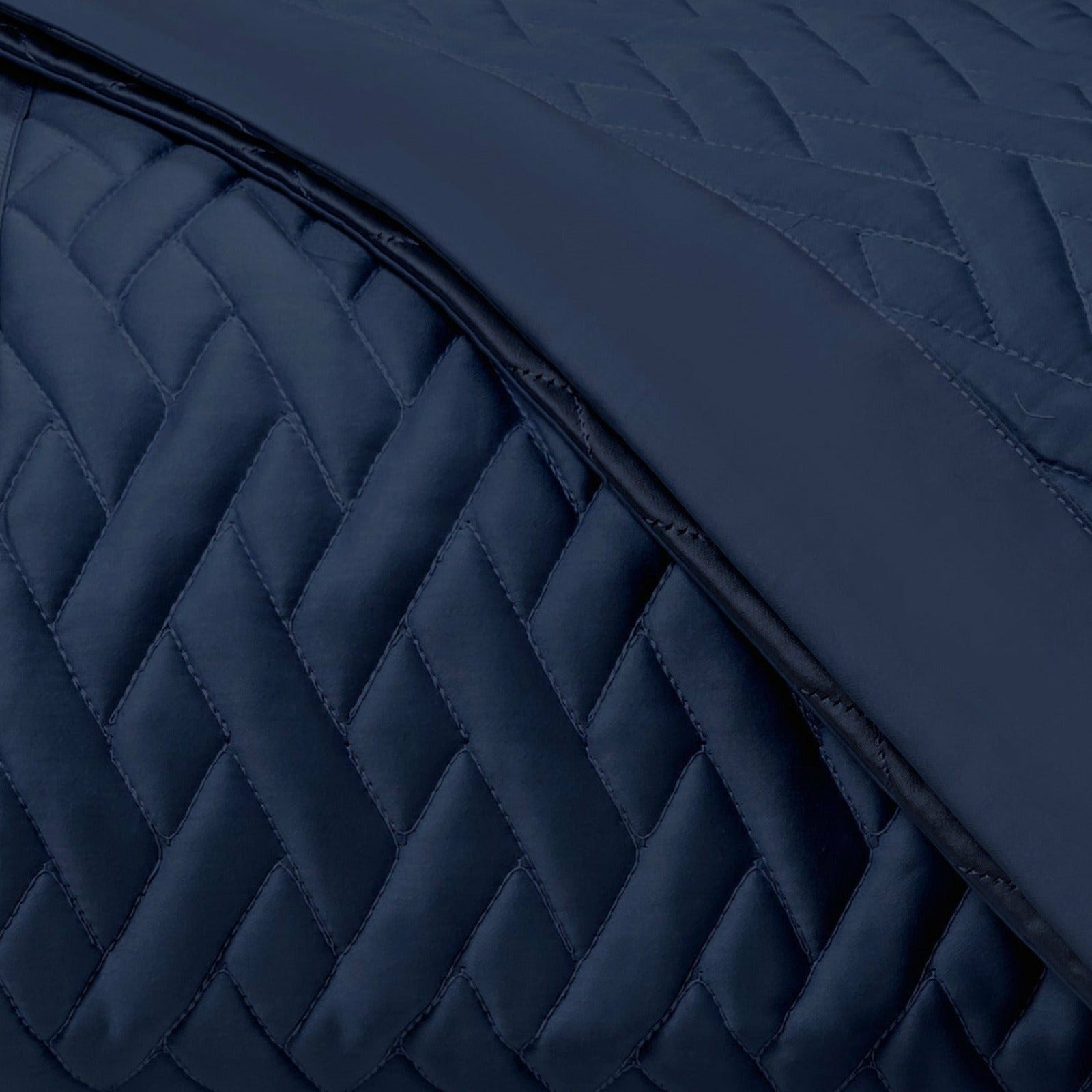 Home Treasures Viscaya Quilted Bedding Navy Blue Fine Linens