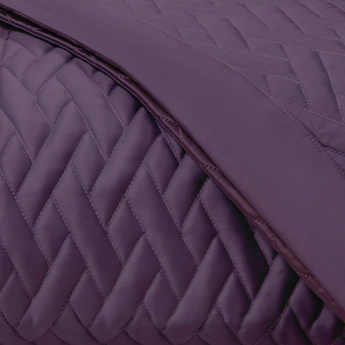 Home Treasures Viscaya Quilted Bedding Swatch Purple Fine Linens