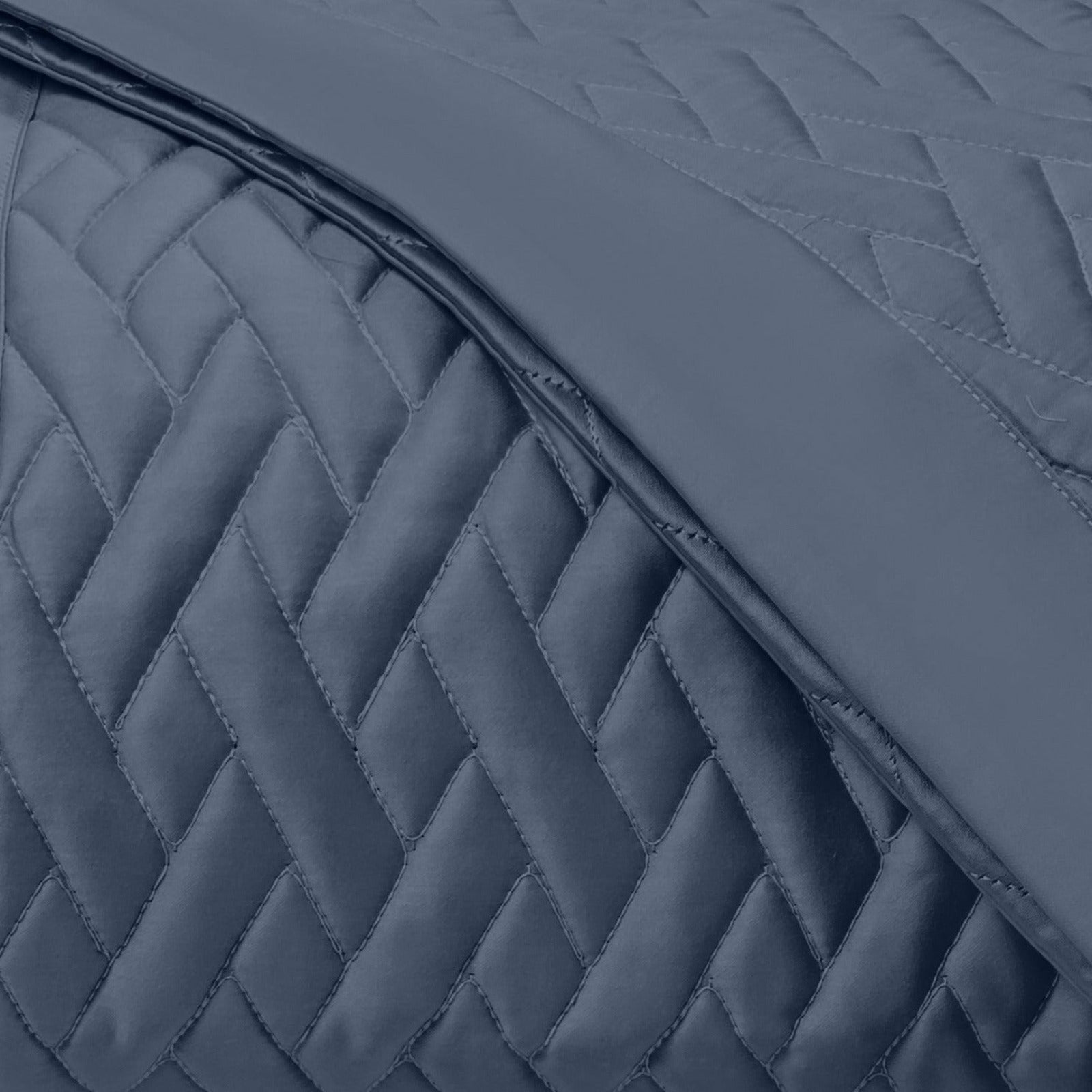 Home Treasures Viscaya Quilted Bedding Stone Blue Fine Linens