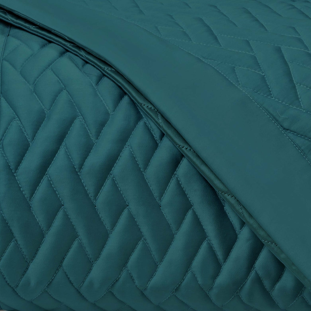 Home Treasures Viscaya Quilted Bedding Swatch Teal Fine Linens