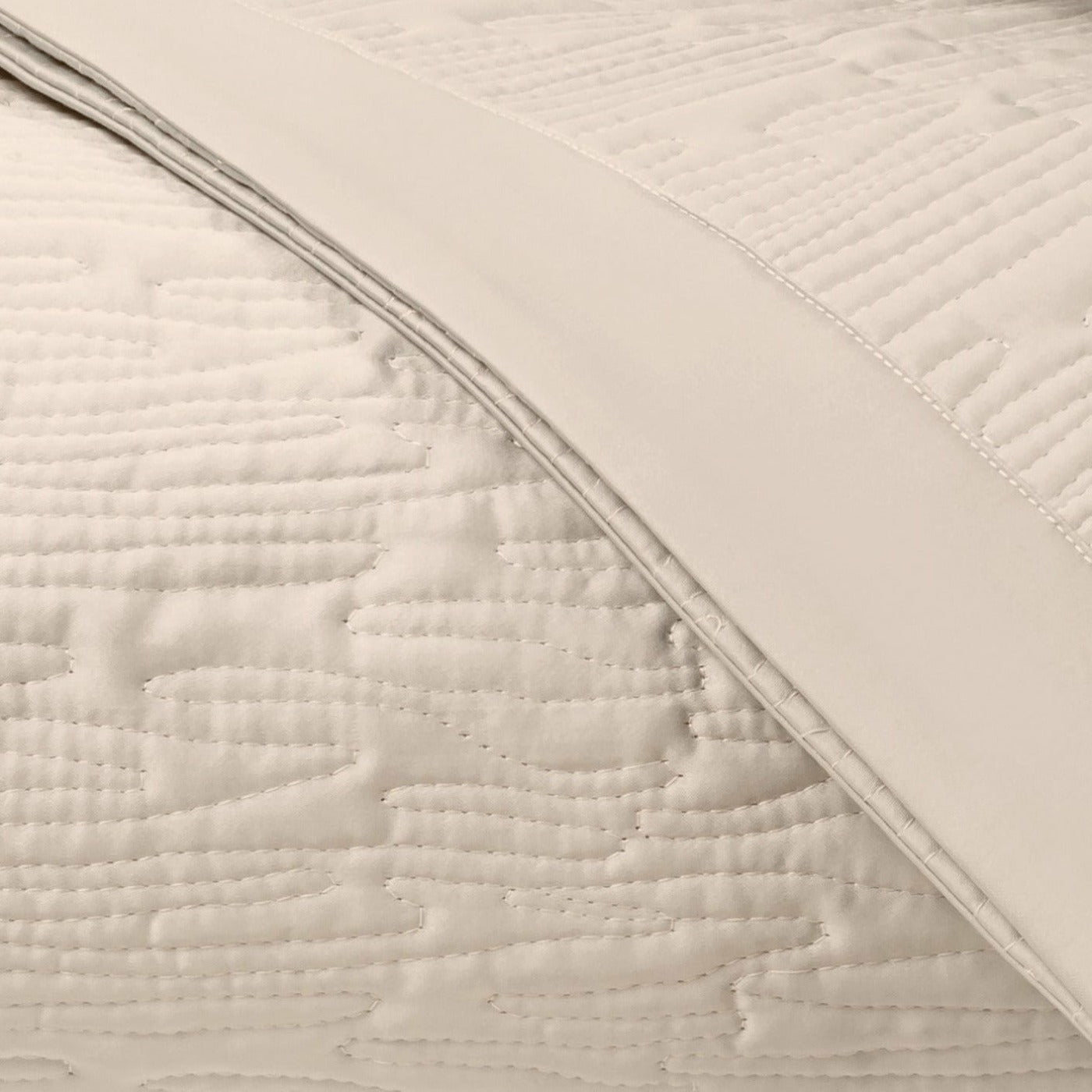 Home Treasures Wave Pattern Quilted Bedding Caramel Fine Linens