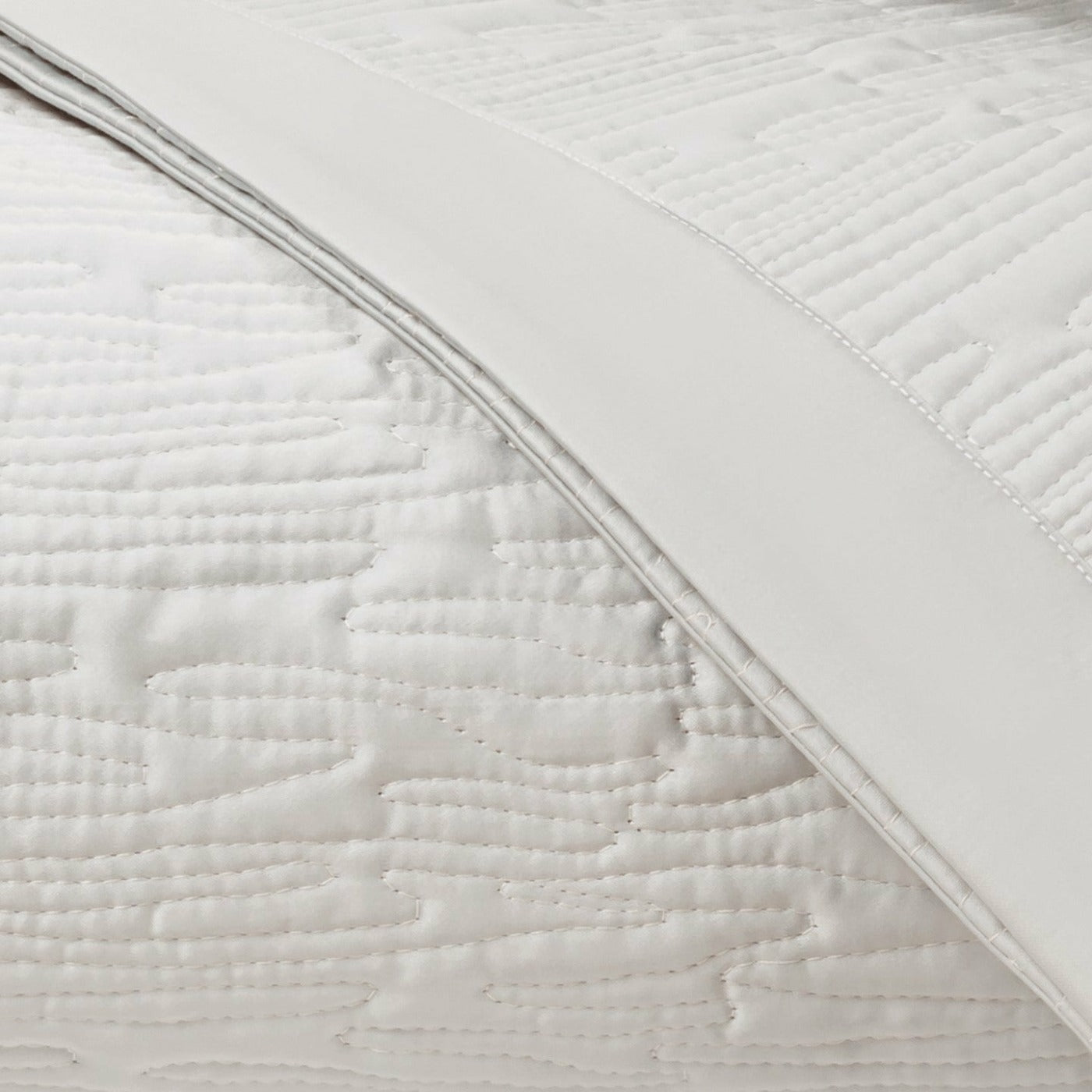 Home Treasures Wave Pattern Quilted Bedding Oyster Fine Linens