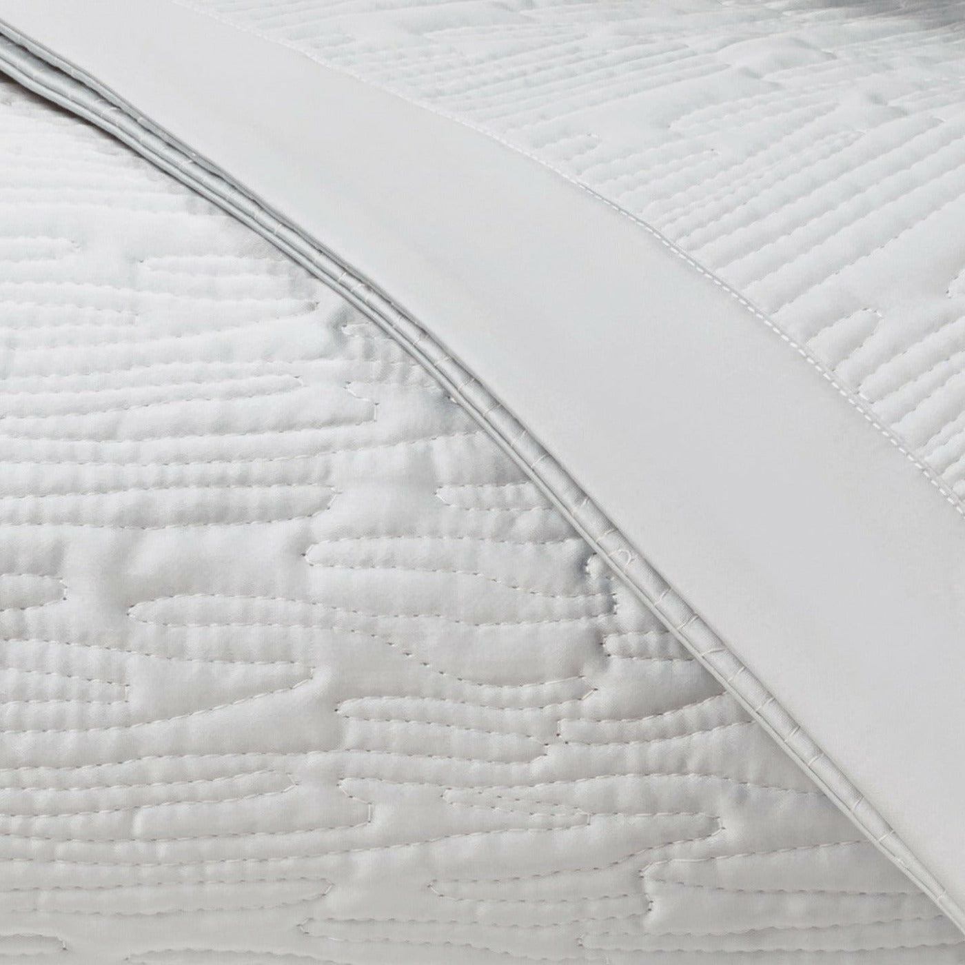 Home Treasures Wave Pattern Quilted Bedding Pebble Fine Linens