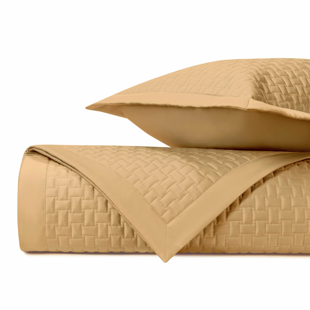 Home Treasures Wicker Quilted Bedding Gold Fine Linens