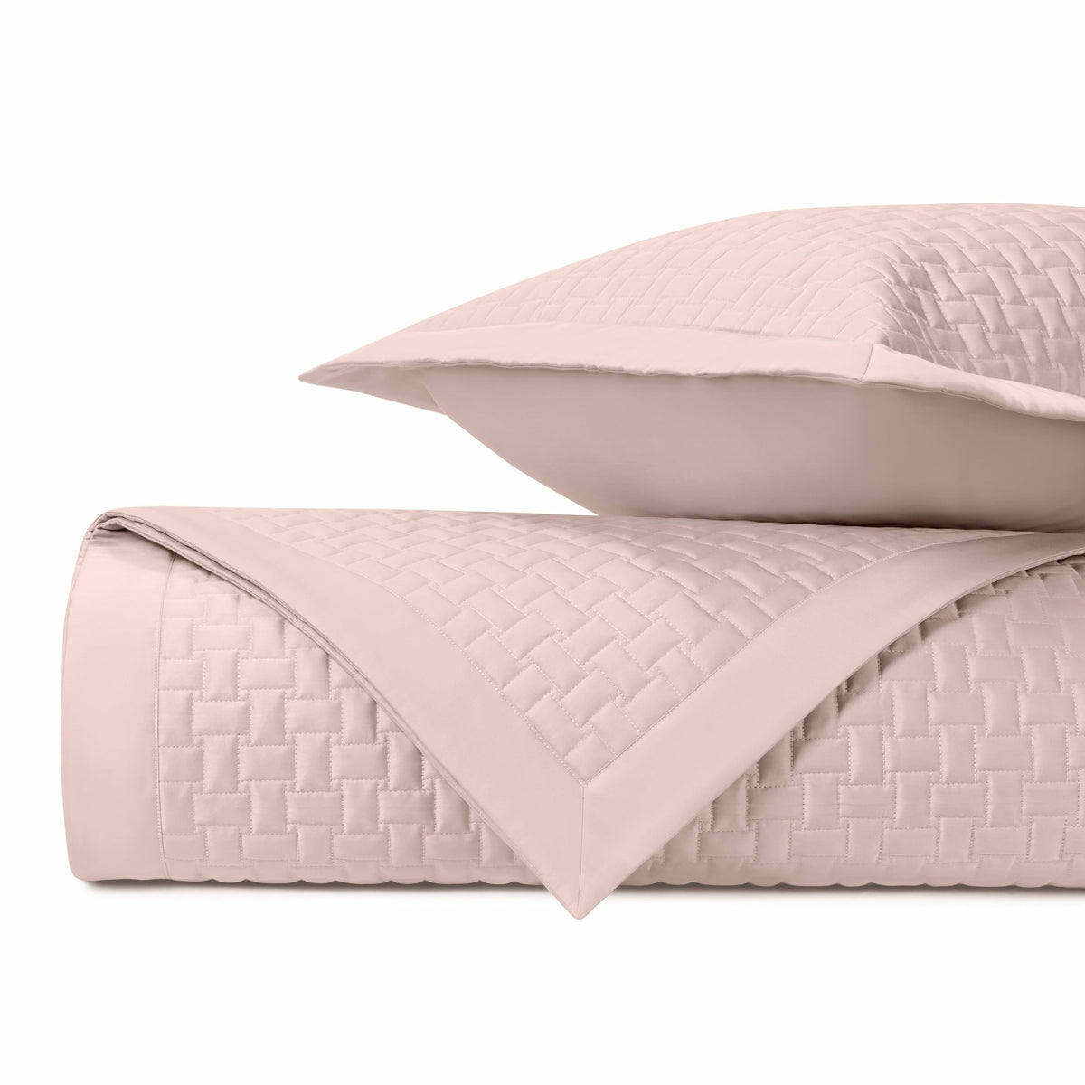 Home Treasures Wicker Quilted Bedding Light Pink Fine Linens