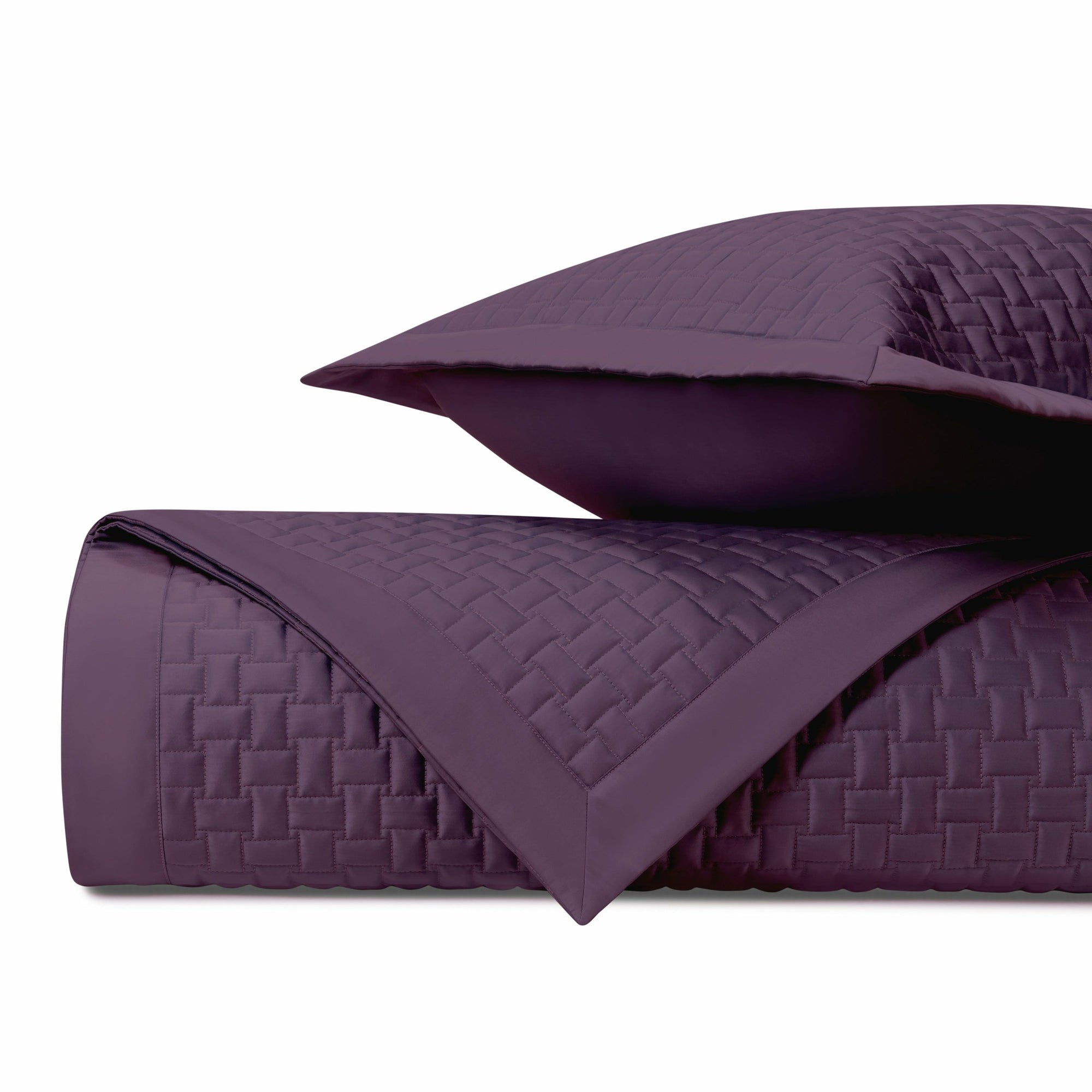 Home Treasures Wicker Quilted Bedding Purple Fine Linens