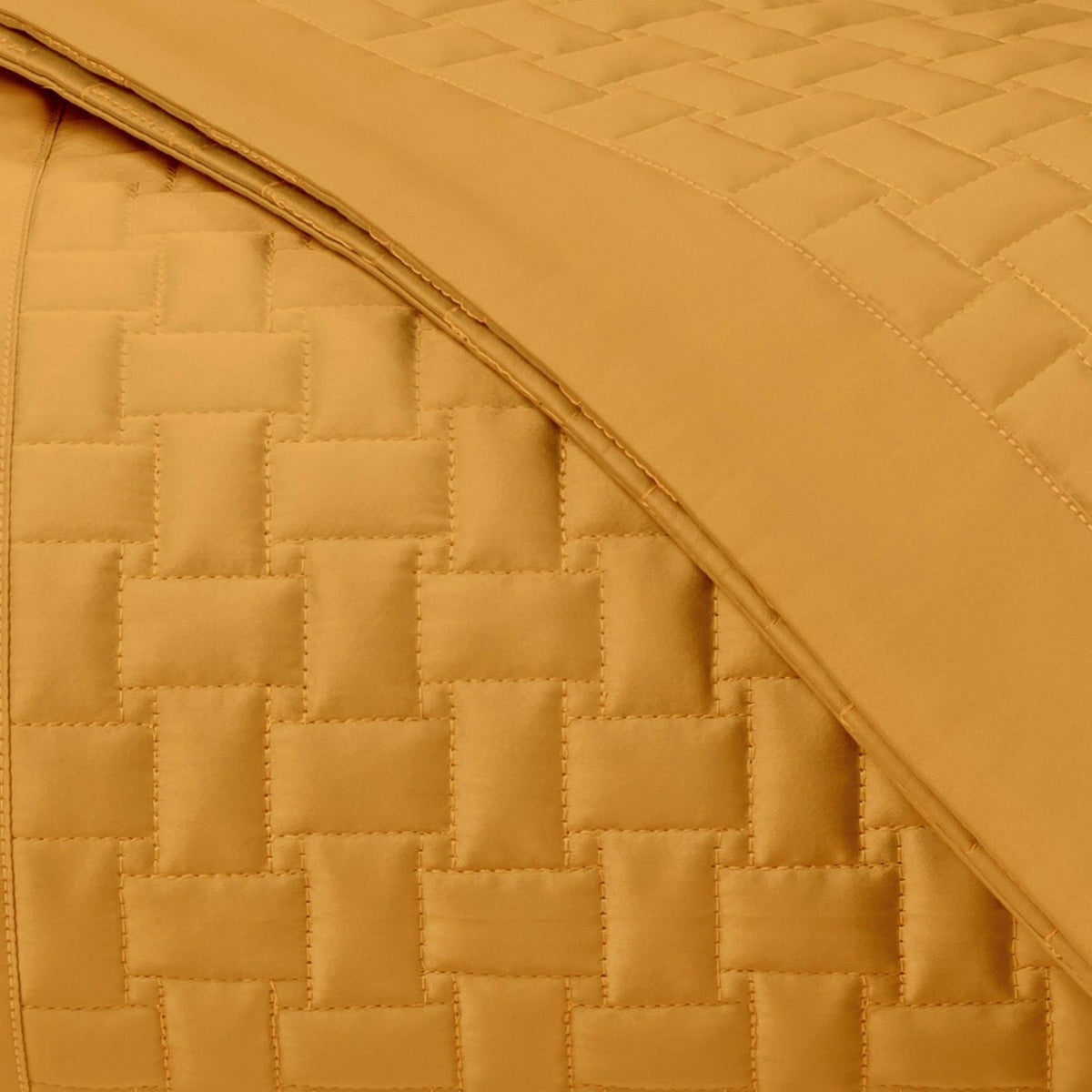 Home Treasures Wicker Quilted Bedding Swatch Marigold Fine Linens