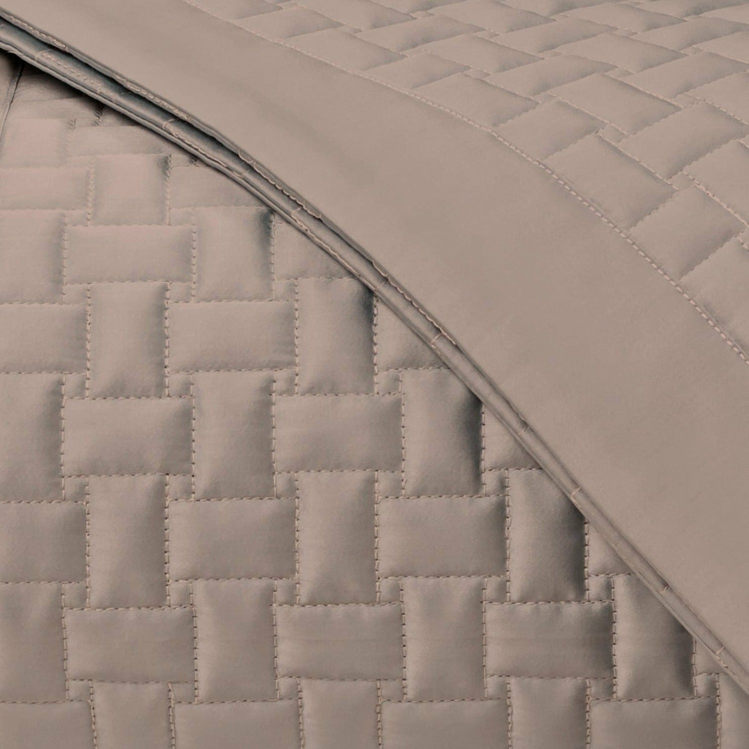 Home Treasures Wicker Quilted Bedding Mist Gray Fine Linens