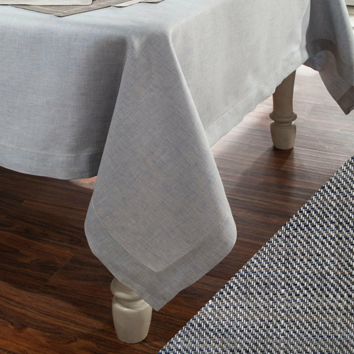 Home Treasures Zebra Table Fine Linens Gray Navy Solid