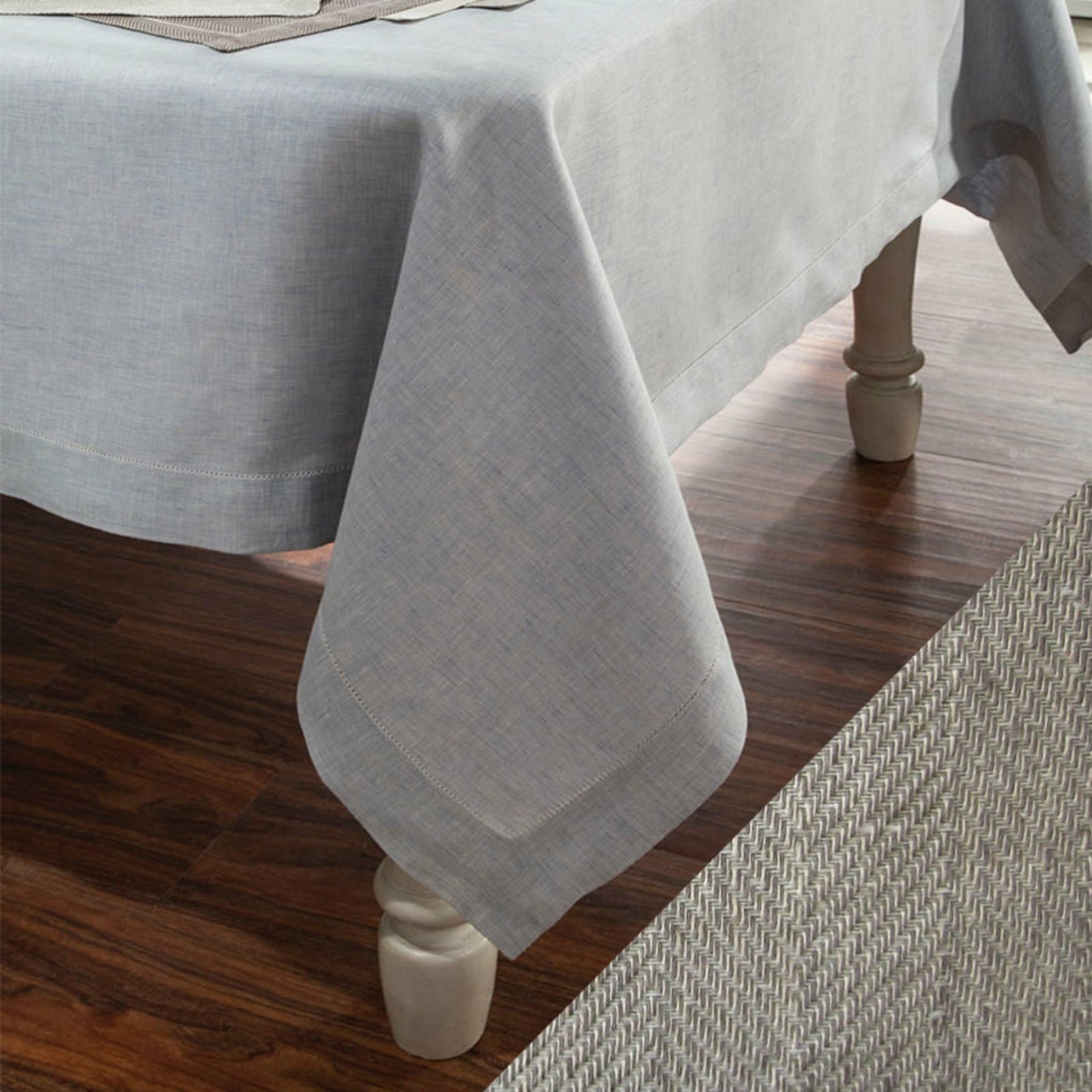 Home Treasures Zebra Table Fine Linens Tan Herringbone