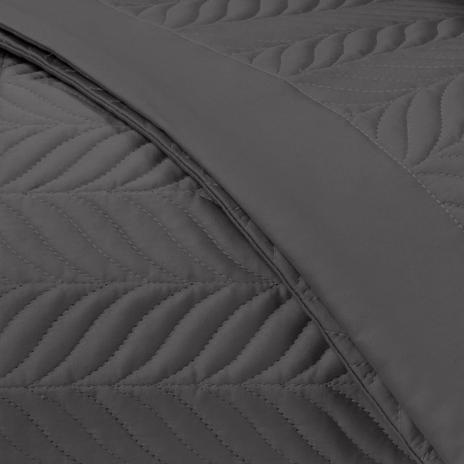 Home Treasures Zurich Quilted Bedding Grisaglia Gray Fine Linens