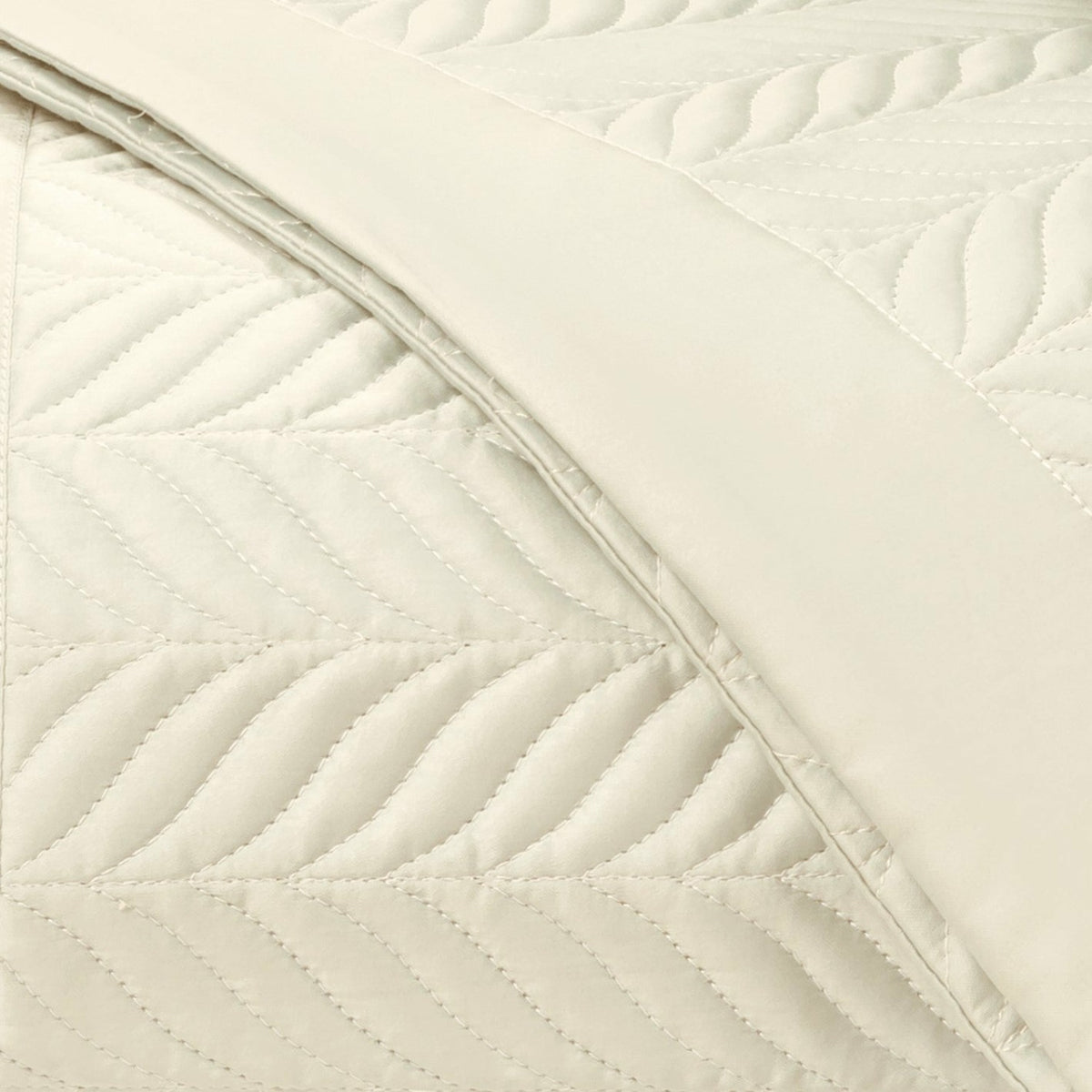 Home Treasures Zurich Quilted Bedding Swatch Ivory Fine Linens