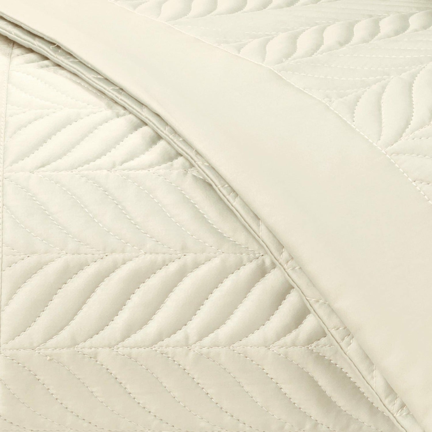 Home Treasures Zurich Quilted Bedding Ivory Fine Linens