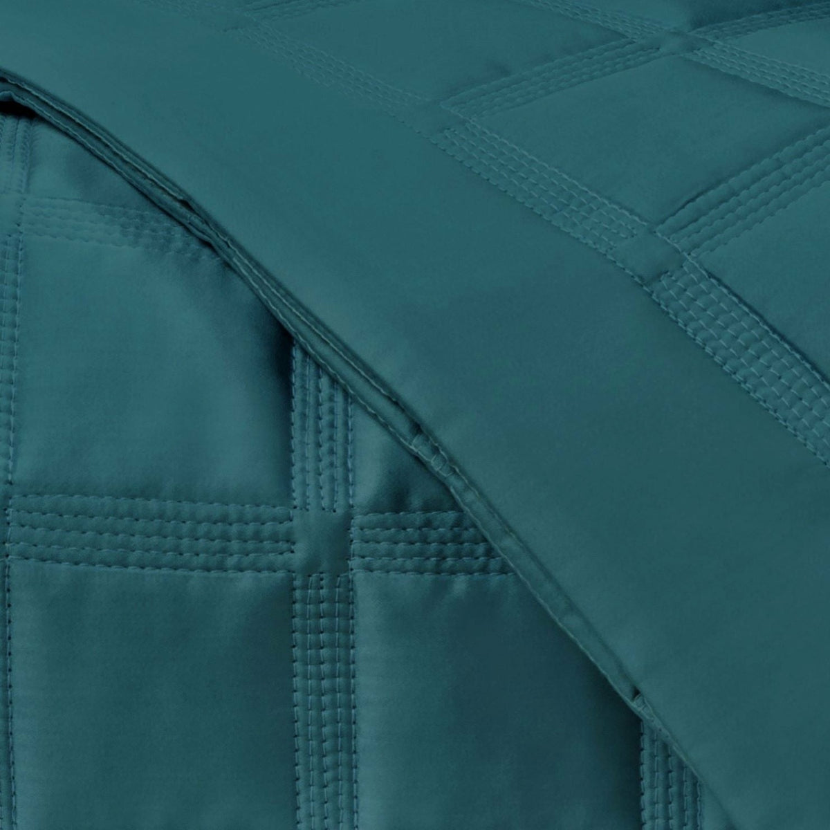 Home Treasures Athens Quilted Bedding Fine Linens Swatch Teal