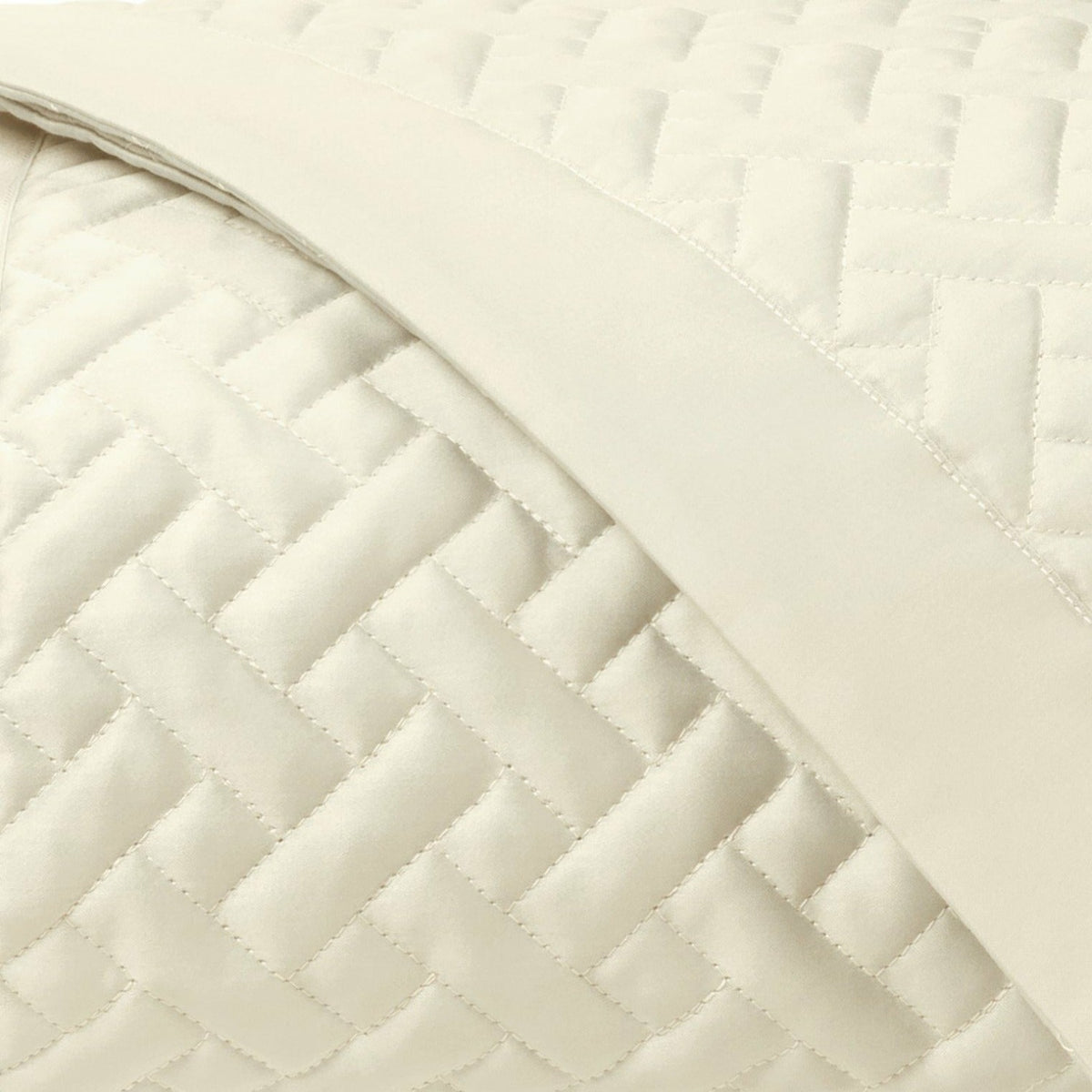 Home Treasures Basketweave Quilted Bedding Fine Linens Swatch Ivory