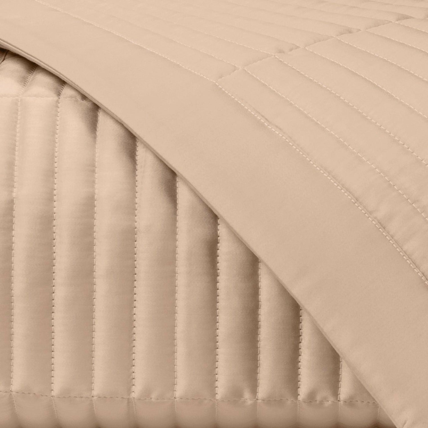 Home Treasures Channel Pattern Quilted Bedding Blush Fine Linens