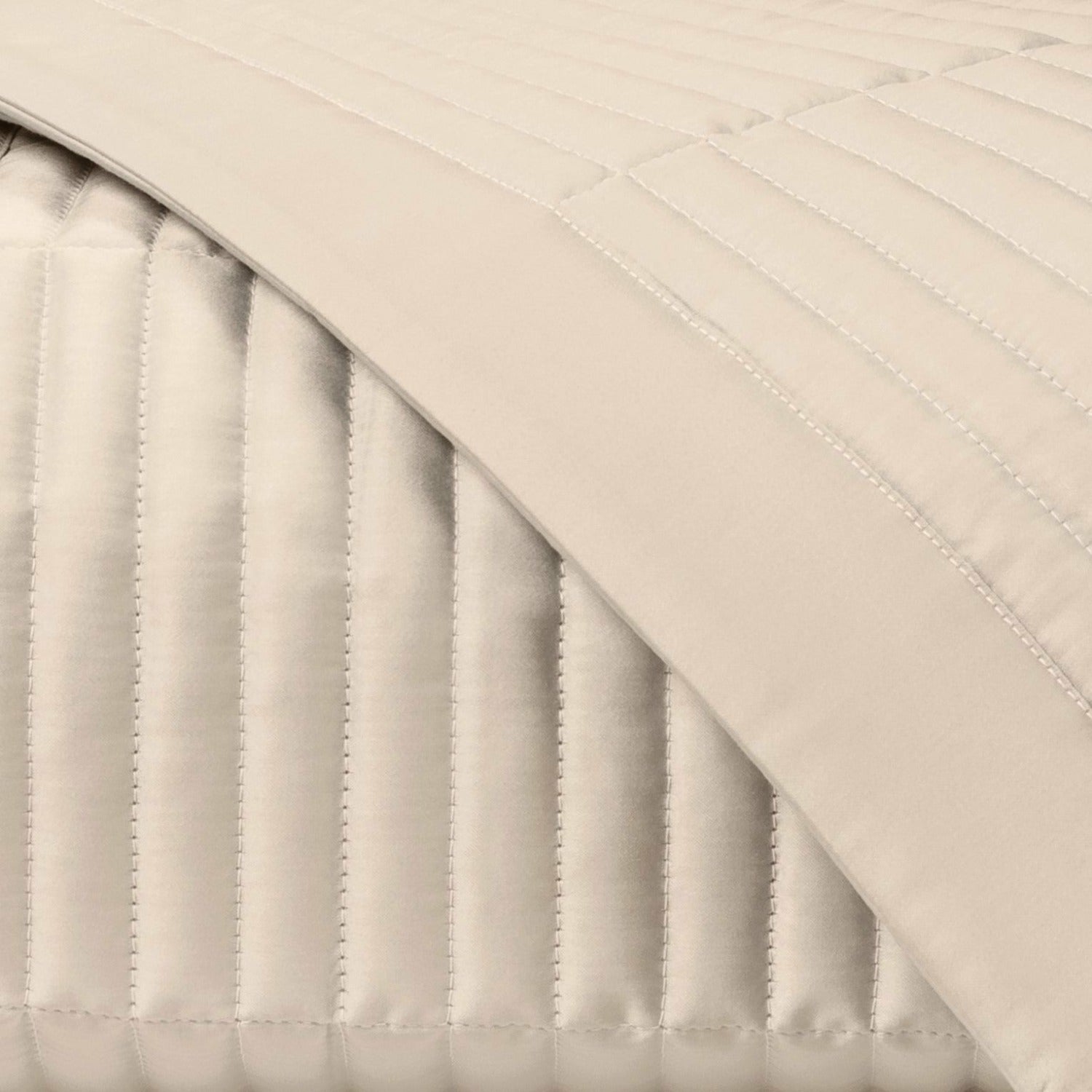 Home Treasures Channel Pattern Quilted Bedding Caramel Fine Linens